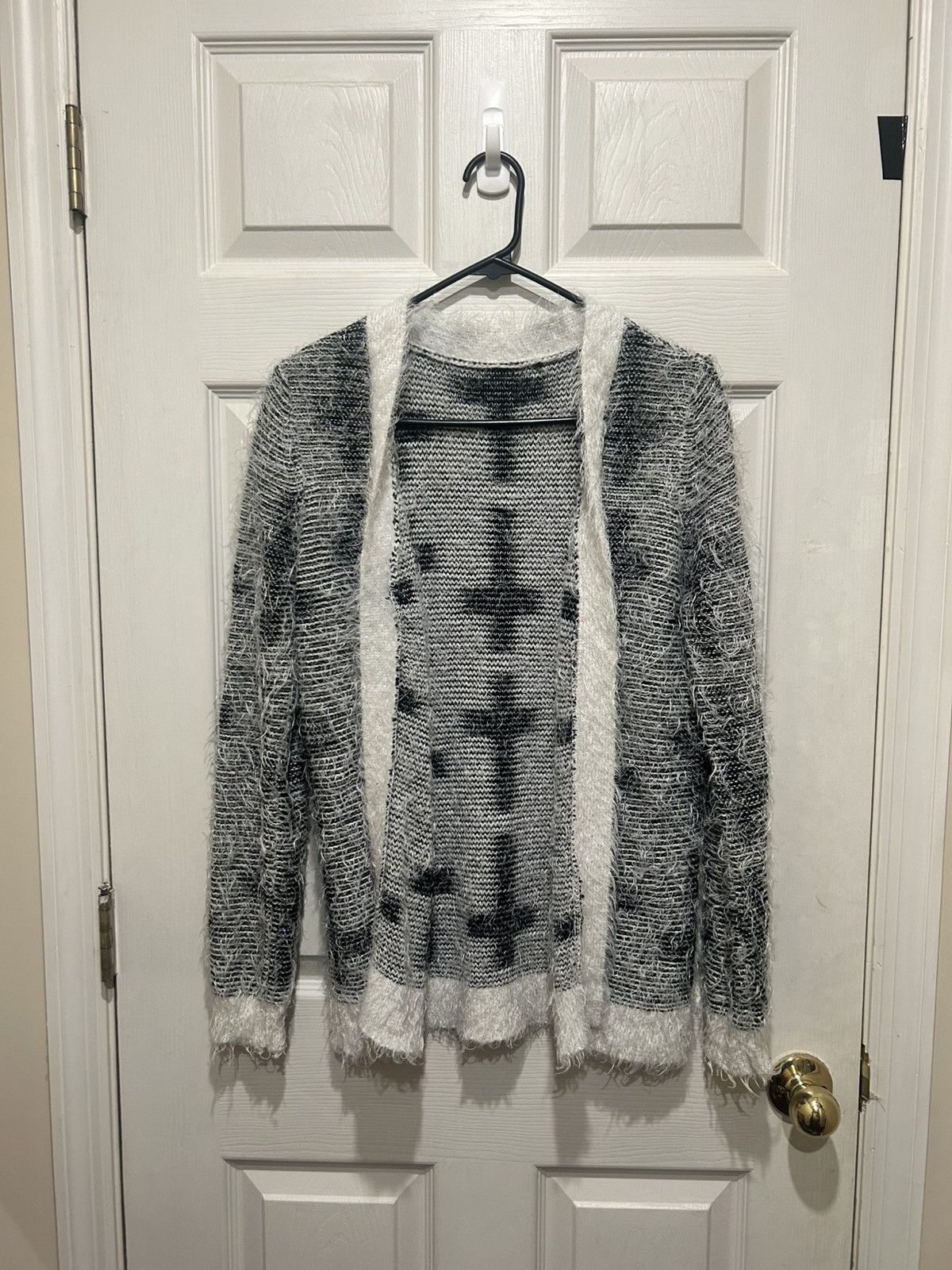 Japanese Brand × Vintage Cross Knit Cardigan Size US S / EU 44-46 / 1 - 1 Thumbnail