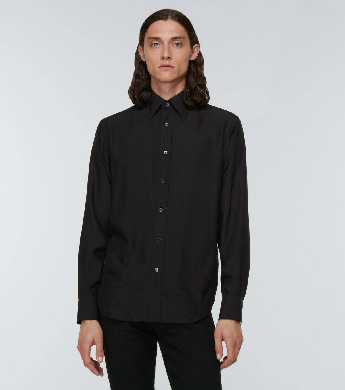 Tom Ford o1y0425 Solid Color Shirt in Black Size US S / EU 44-46 / 1 - 2 Thumbnail