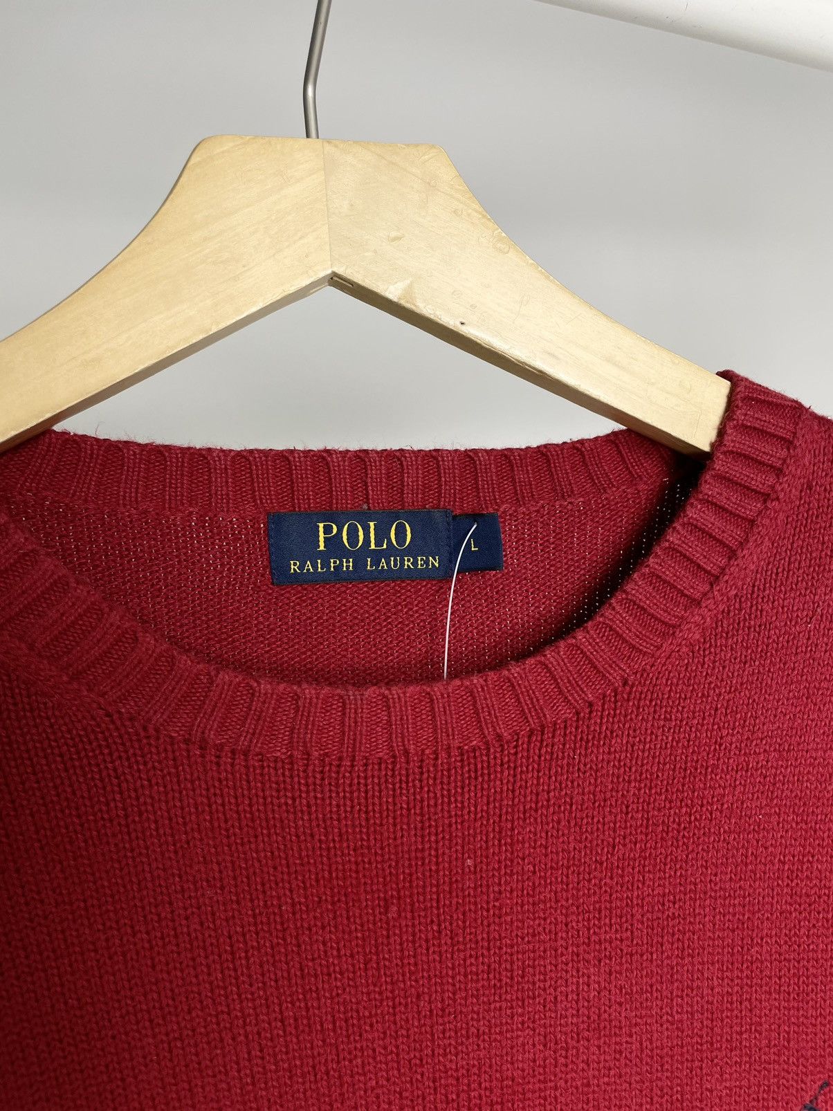 Polo Ralph Lauren Polo by Ralph Lauren ( Size M ) Vintage Red Knit Sweater Size US L / EU 52-54 / 3 - 7 Thumbnail