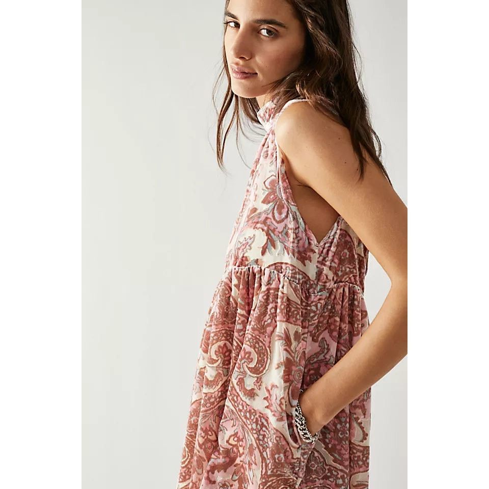 Free People New Free People All The Time Velvet Mini Dress $168 XS Pink Size XS / US 0-2 / IT 36-38 - 2 Thumbnail