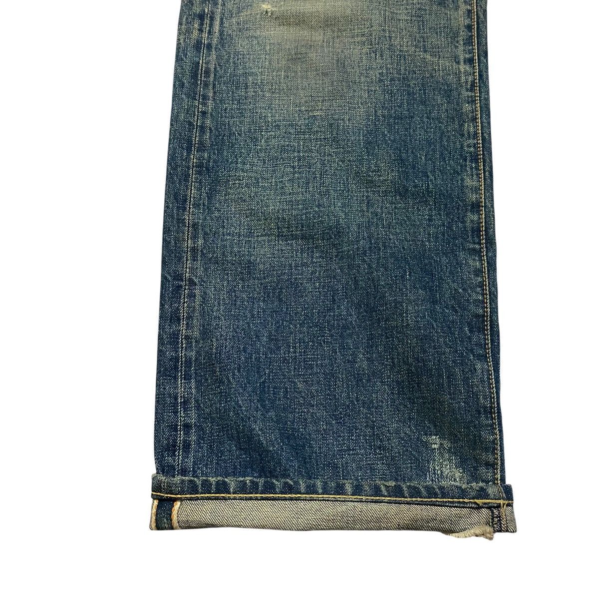 Freewheelers CALEE SUPPLY Denim Selvedge Jeans Dirty Blue Repaired Size US 32 / EU 48 - 7 Thumbnail