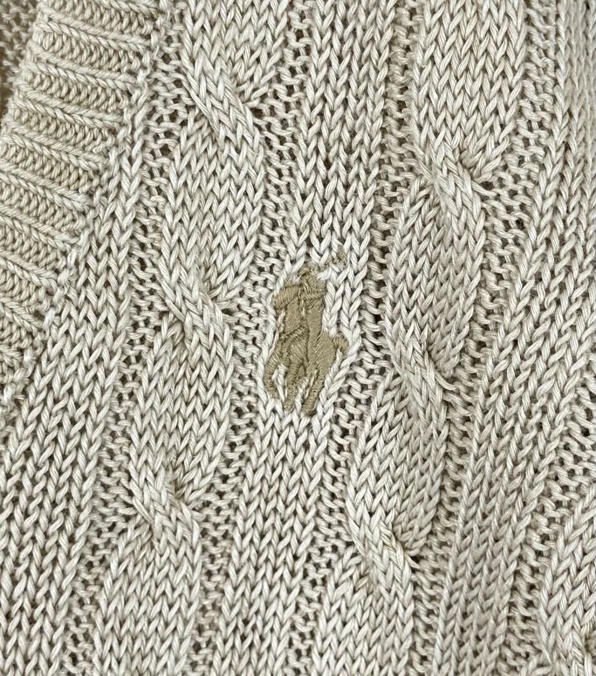 Ralph Lauren Ralph Lauren Linen Cable Knit V-neck Sweater Women’s Size S Size S / US 4 / IT 40 - 3 Thumbnail