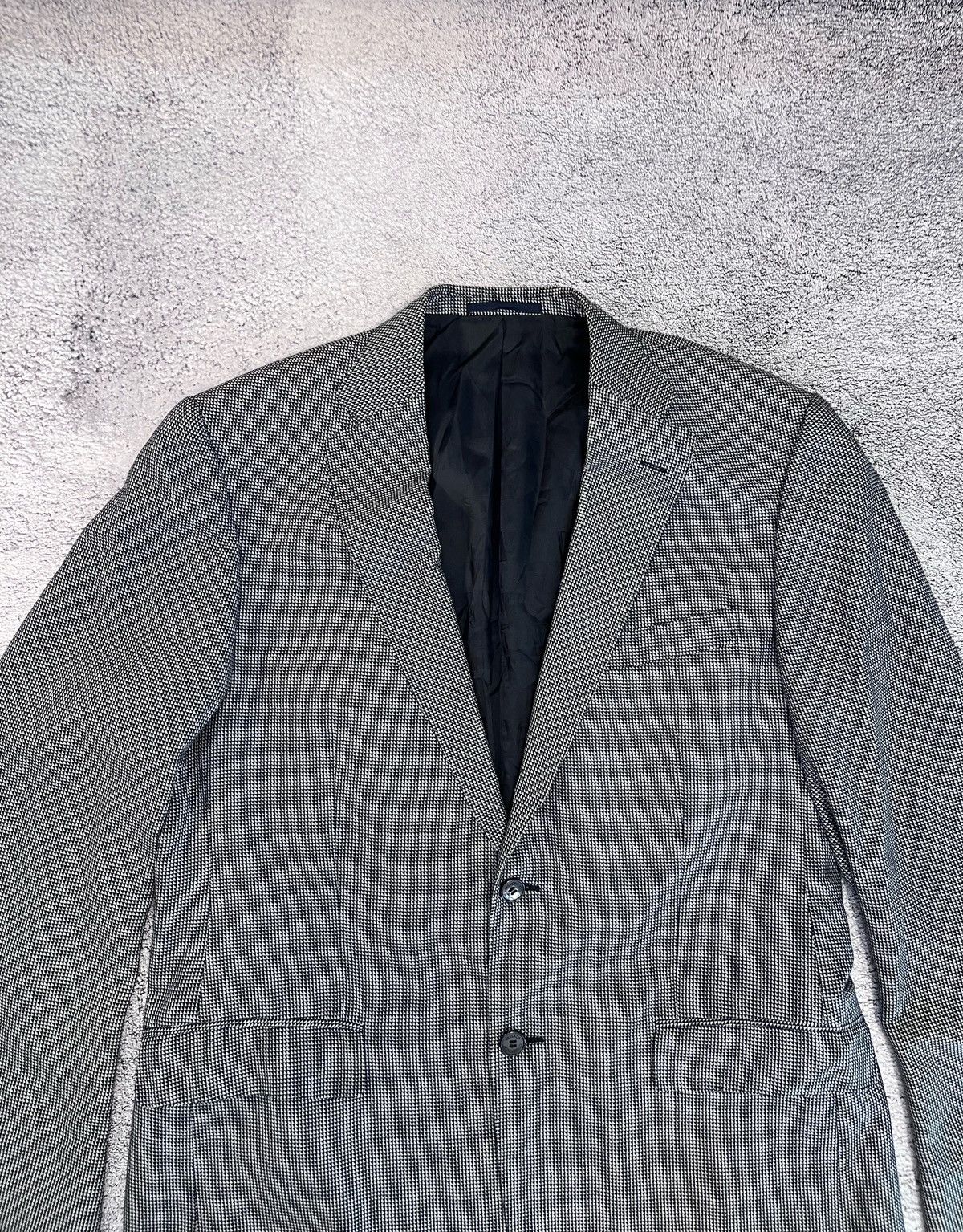 Versace Versace Mens Blazer Jacket Silk Rayon Viscose Gray Size 54R Size 54R - 2 Thumbnail