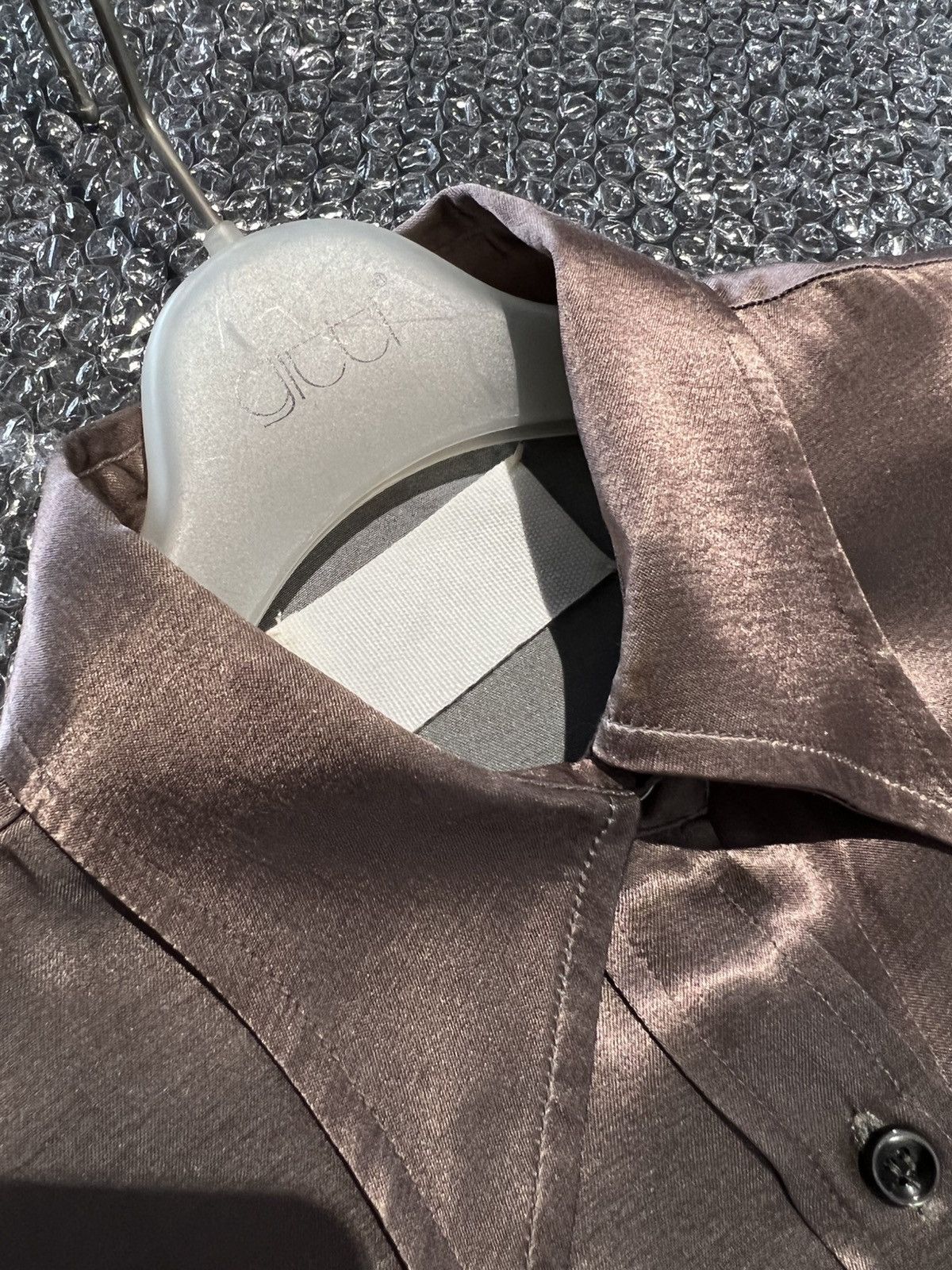 Maison Margiela Maison Martin Margiela 2005AW Artisanal Bronze Silk Shirt Size L / US 10 / IT 46 - 5 Thumbnail