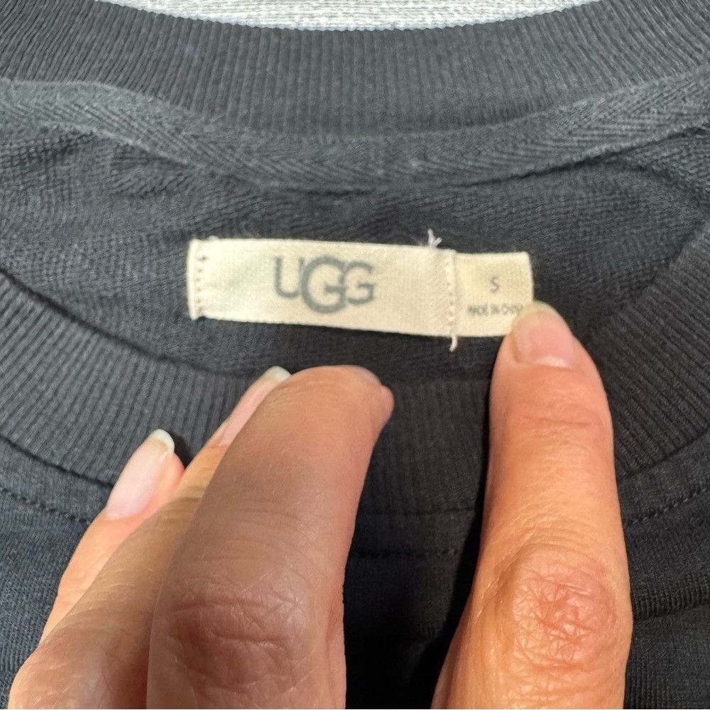 Ugg UGG Black Cotton Crewneck Puff Sleeve Sweatshirt Size S Size S / US 4 / IT 40 - 8 Thumbnail