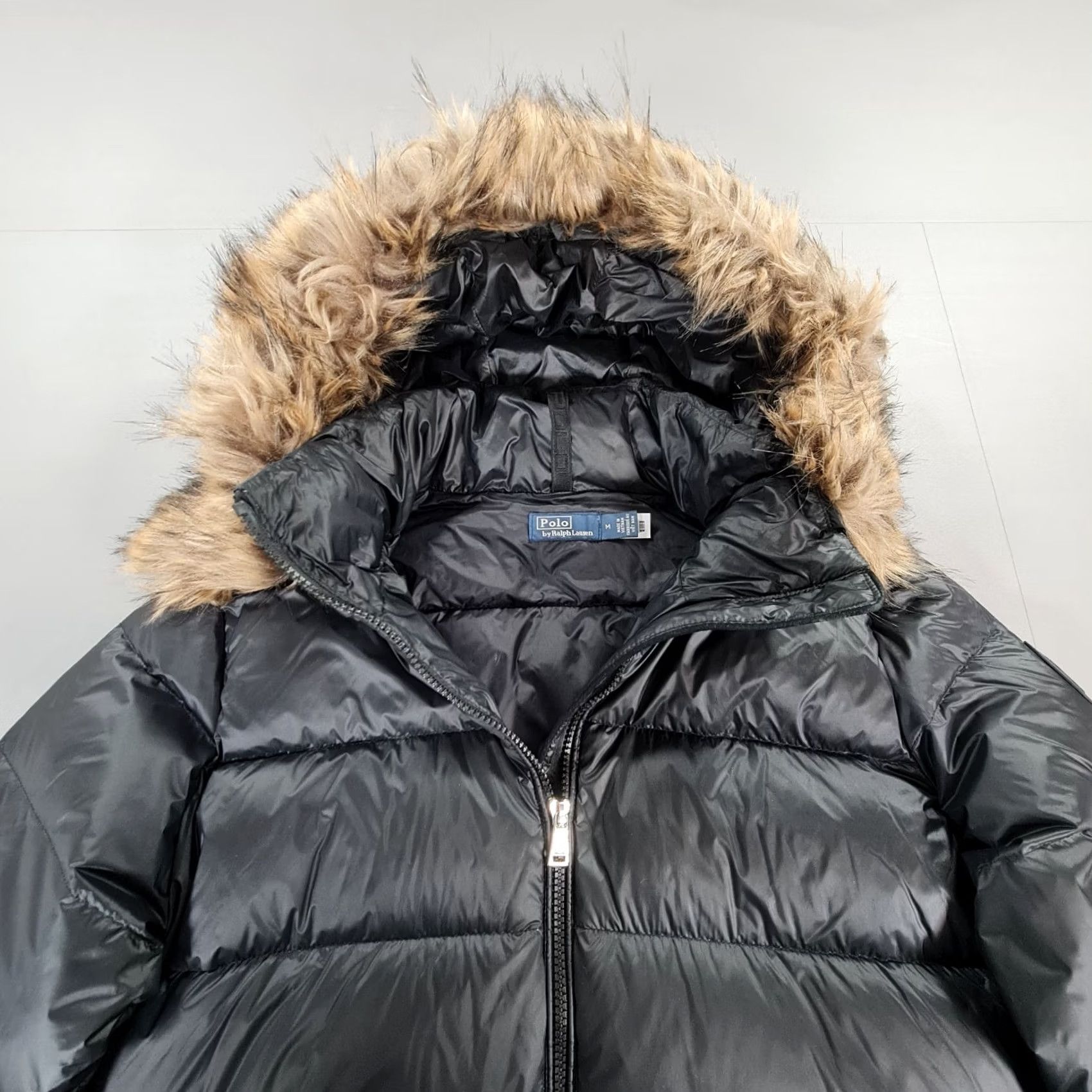 Polo Ralph Lauren Polo Ralph Lauren Womens Jacket Black Medium Faux Fur Down Fill Padded Puffer Size M / US 6-8 / IT 42-44 - 2 Thumbnail