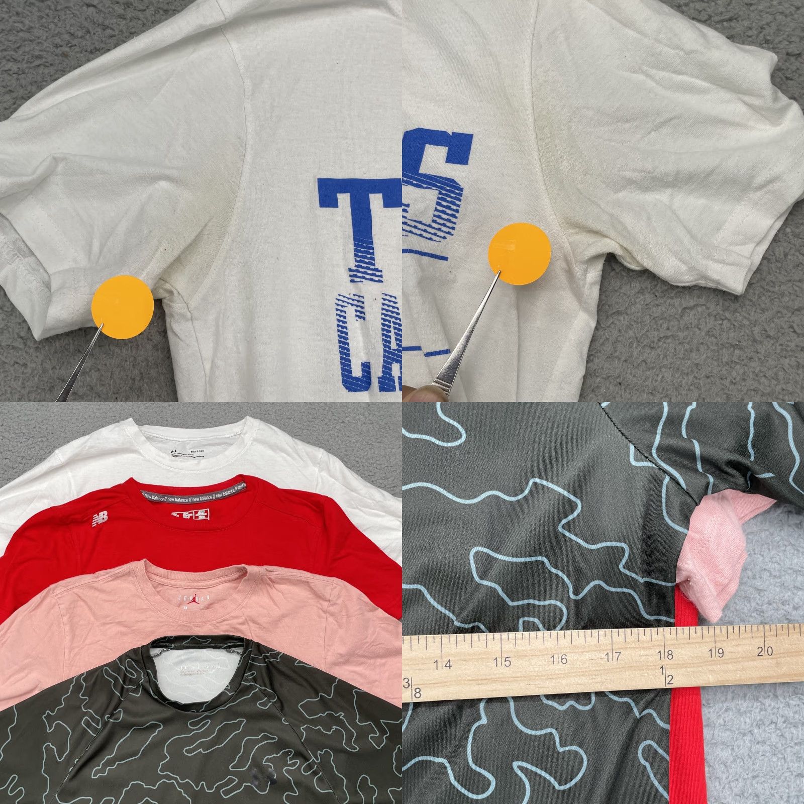 Jordan Brand Jordan Under Armour New Balance Sportswear T-Shirt LOT of 4 Men's Small Running Size US S / EU 44-46 / 1 - 8 Thumbnail