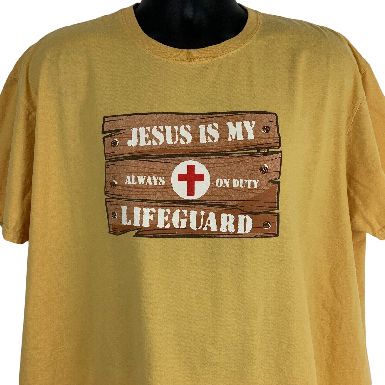 Gildan Jesus Is My Lifeguard T Shirt Christian Religious 2XL XXL Size US XXL / EU 58 / 5 - 4 Thumbnail