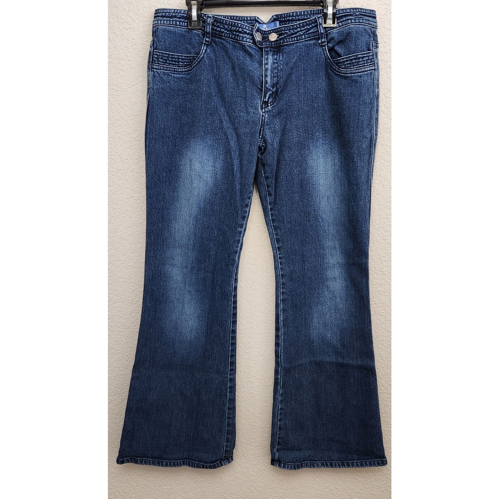 Other Lilu Blue Lightwashed Boot Cut Embroidered Jeans 15R Juniors Size 35" - 1 Thumbnail