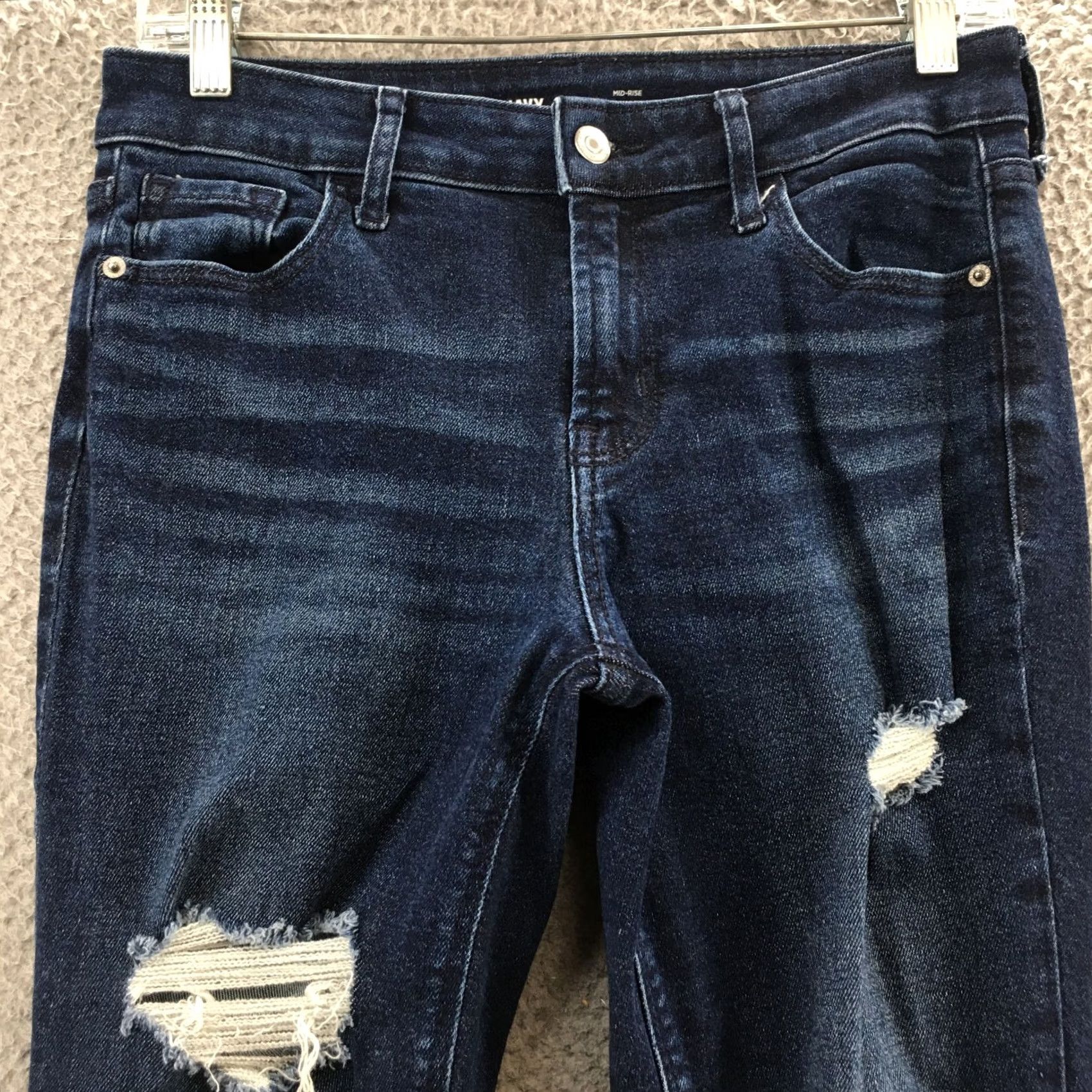 Old Navy Old Navy Rockstar Super Skinny Jeans Women 6 Blue Dark Wash Denim Jeans Skinny Regular 29x29 Womens Jeans Size 28" / US 6 / IT 42 - 2 Thumbnail