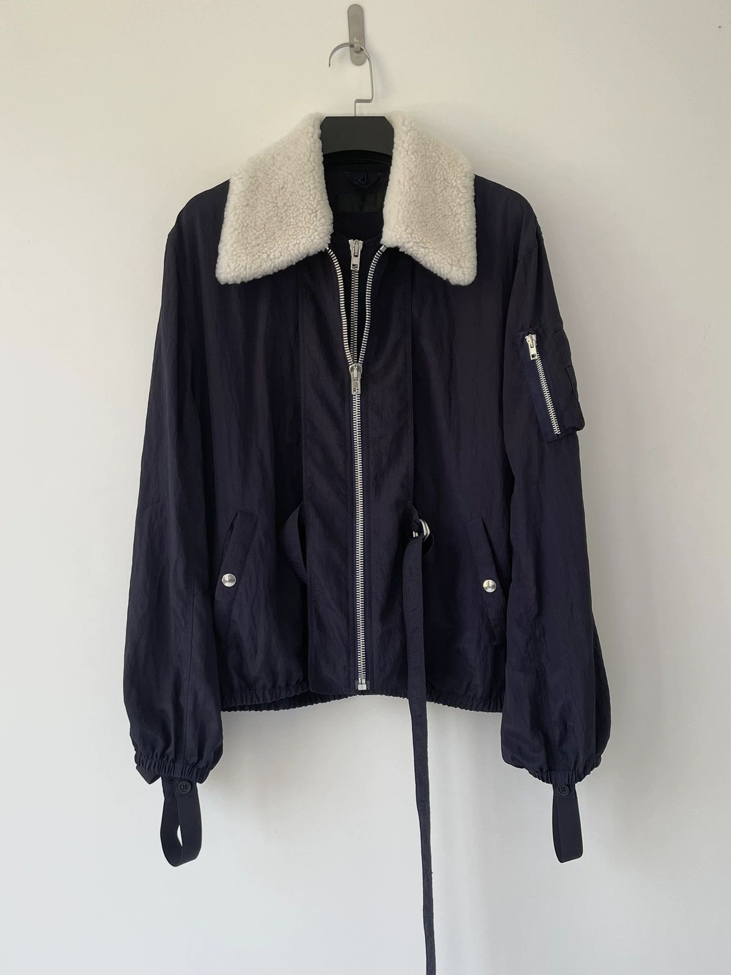Helmut Lang Helmut Lang Detachable Fur Collar Bomber Jacket S Size US S / EU 44-46 / 1 - 2 Thumbnail