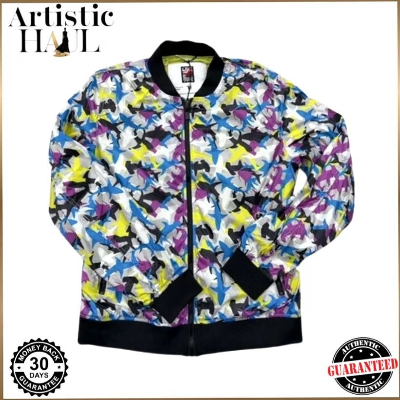 Trussardi Trussardi Jeans Bomber Jacket XXL Men Multicolor Shark Print Long Sleeve Size US XXL / EU 58 / 5 - 2 Thumbnail