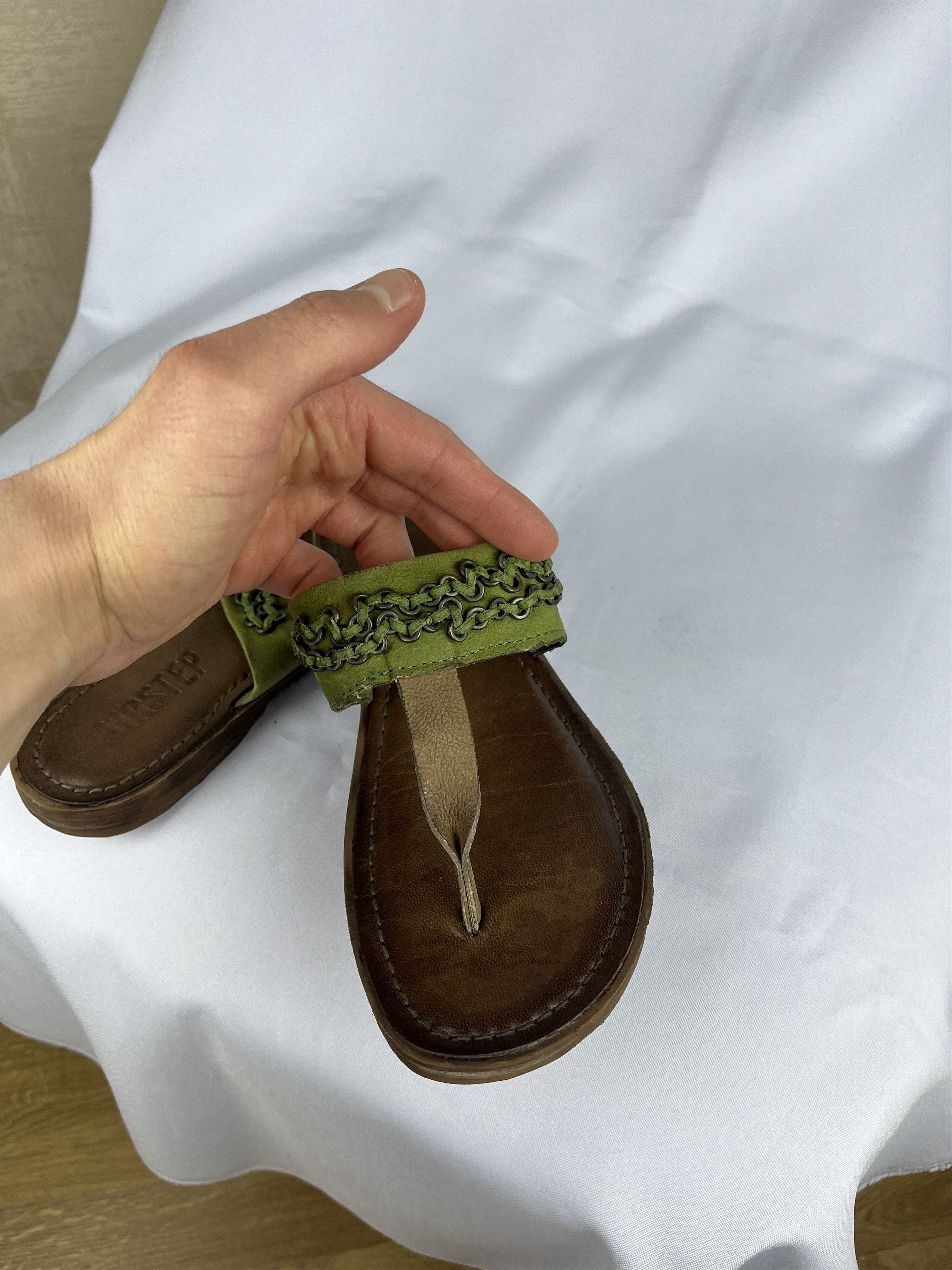 A.S.98 Airstep AS 98 Flip Flops Sandals Summer Leather Shoes Size US 8 / IT 38 - 8 Thumbnail
