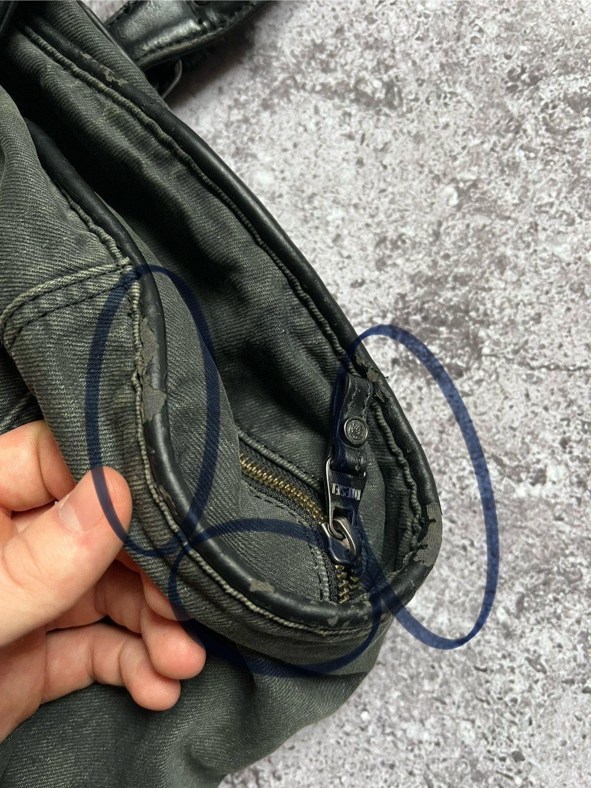 Diesel × Vintage Vintage Diesel Washed Denim Bag Size ONE SIZE - 17 Thumbnail