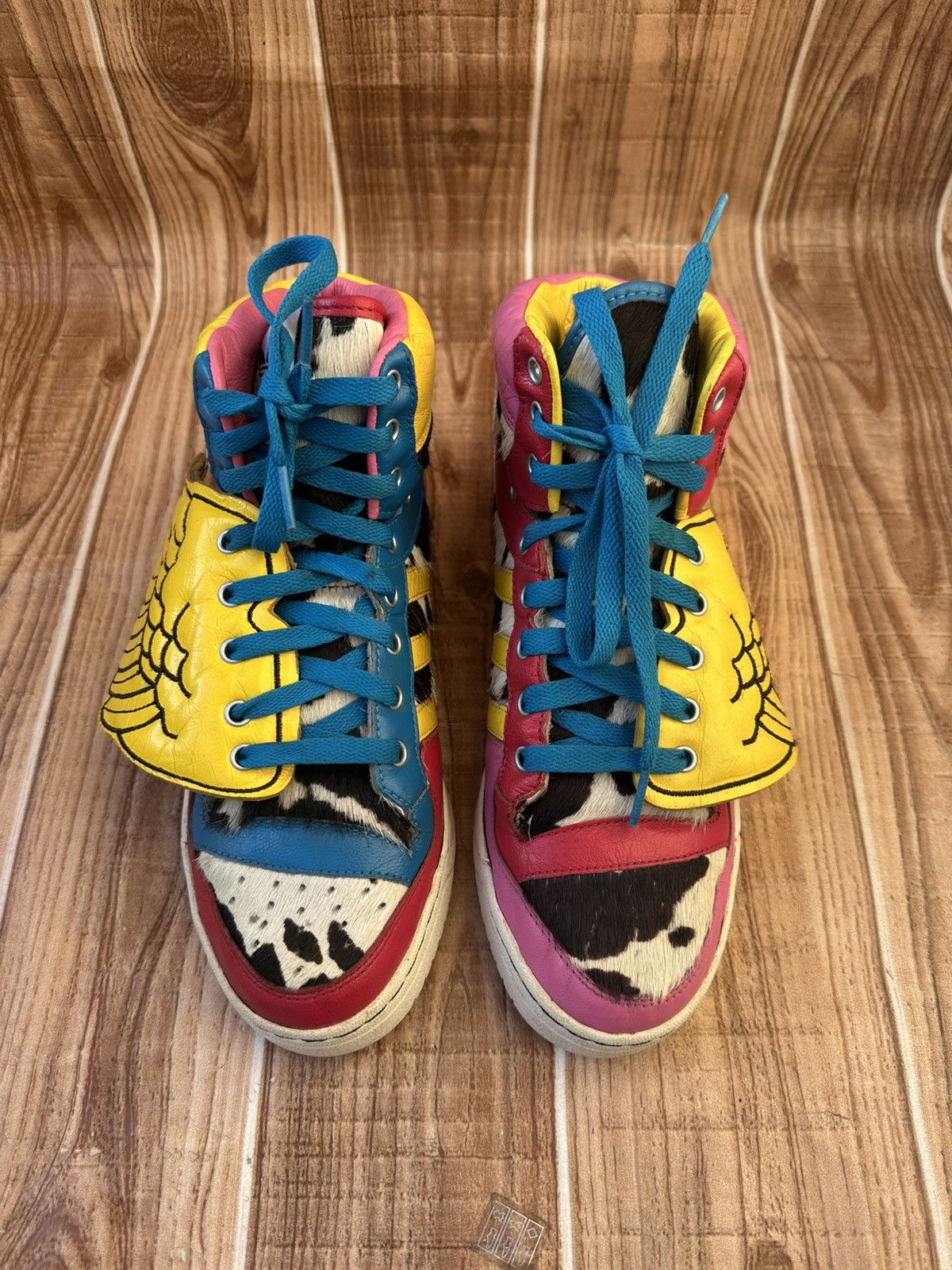 Adidas × Jeremy Scott Adidas Jeremy Scott 2NE1 Wings Avant Garde High Sneakers Size US 8.5 / EU 41-42 - 2 Thumbnail