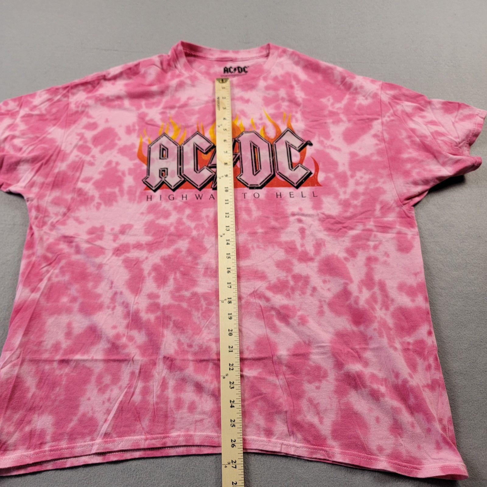 AC/DC AC/DC Highway to Hell Pink Tie Dye T Sz XL (447) Size US XL / EU 56 / 4 - 7 Thumbnail