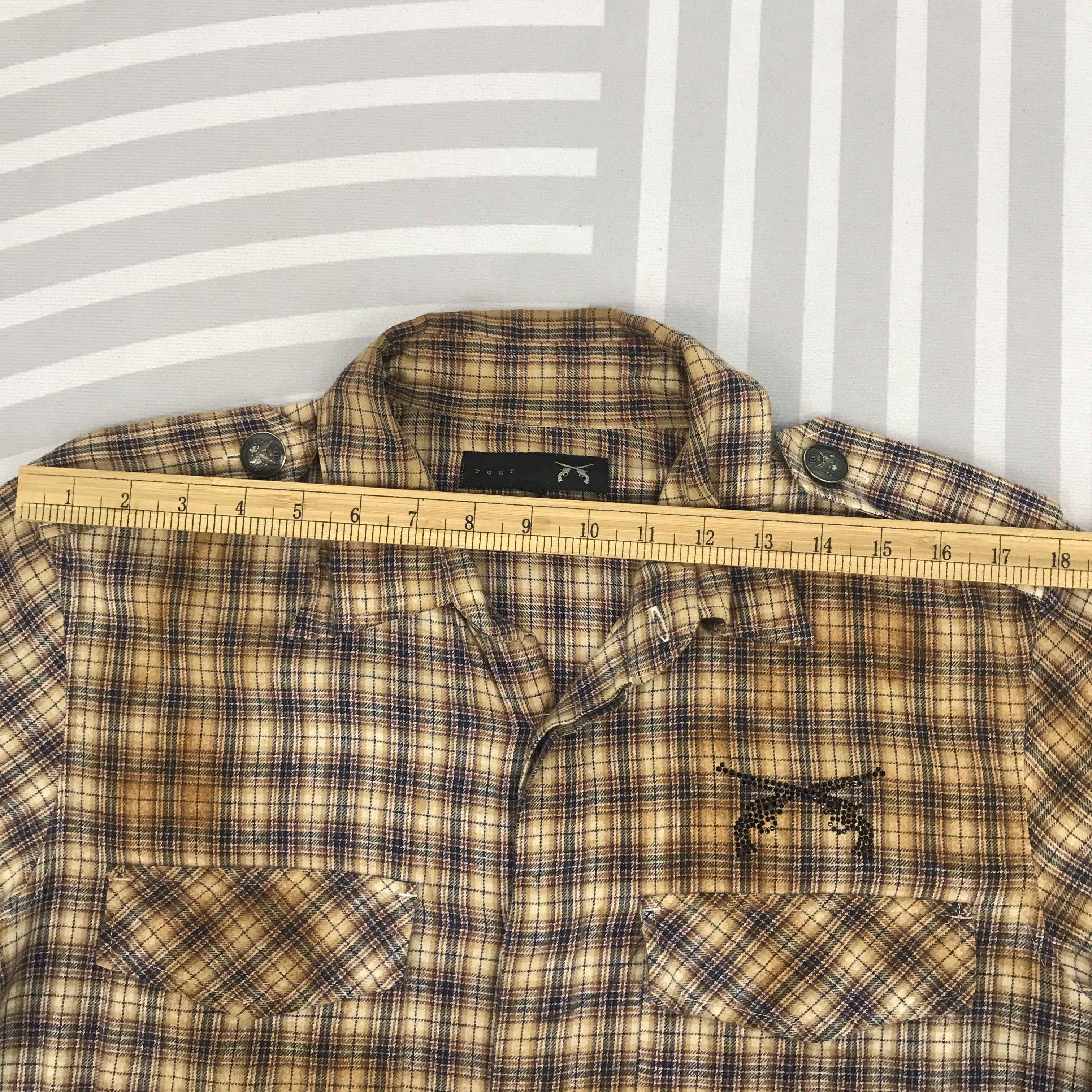 Japanese Brand × Roar × Vintage Vintage Roar Rusty Made in Japan flannel button up shirt Size US L / EU 52-54 / 3 - 4 Thumbnail