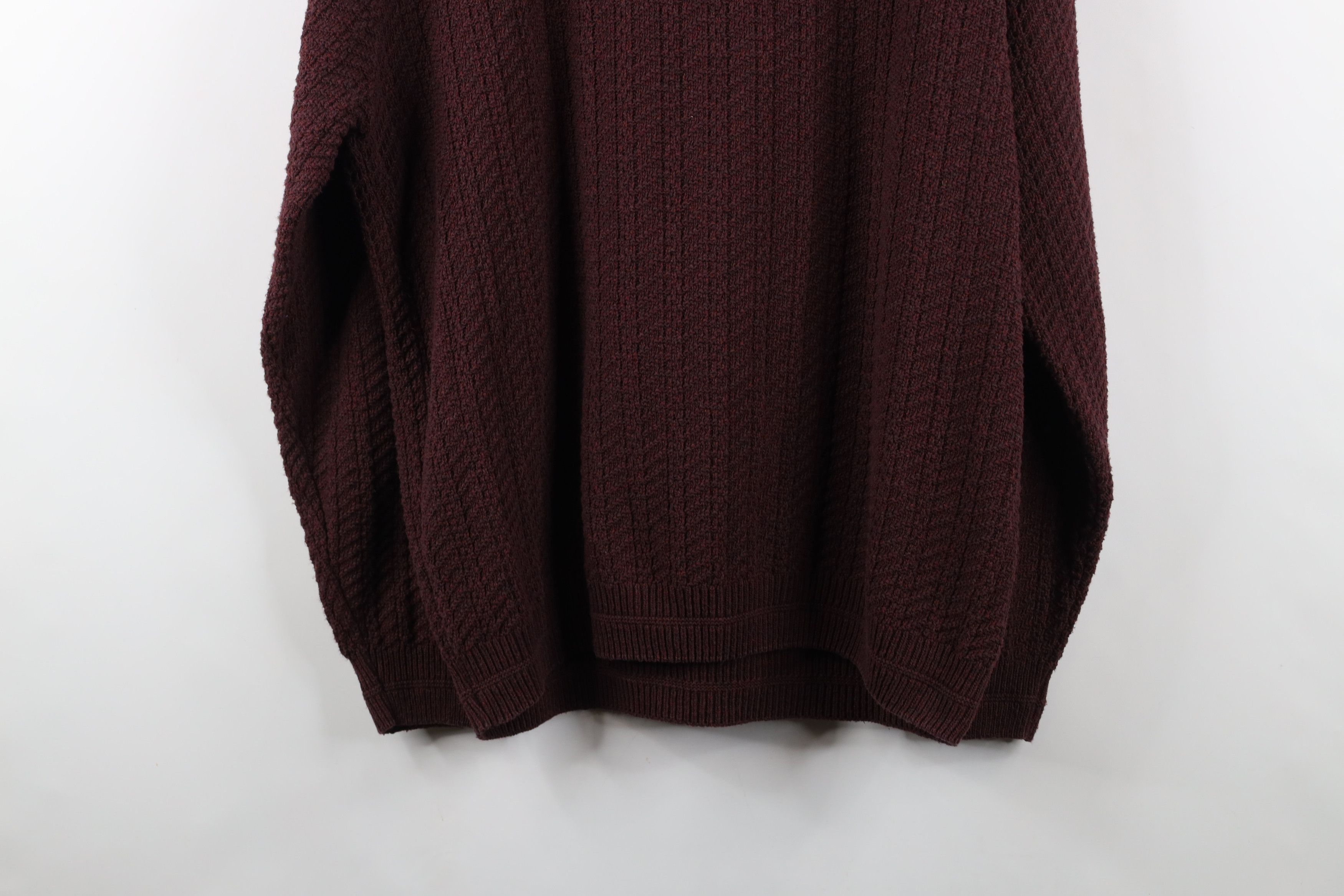 Vintage Vintage 90s Streetwear Hand Framed Knit Crewneck Sweater Red Size US XXL / EU 58 / 5 - 9 Thumbnail