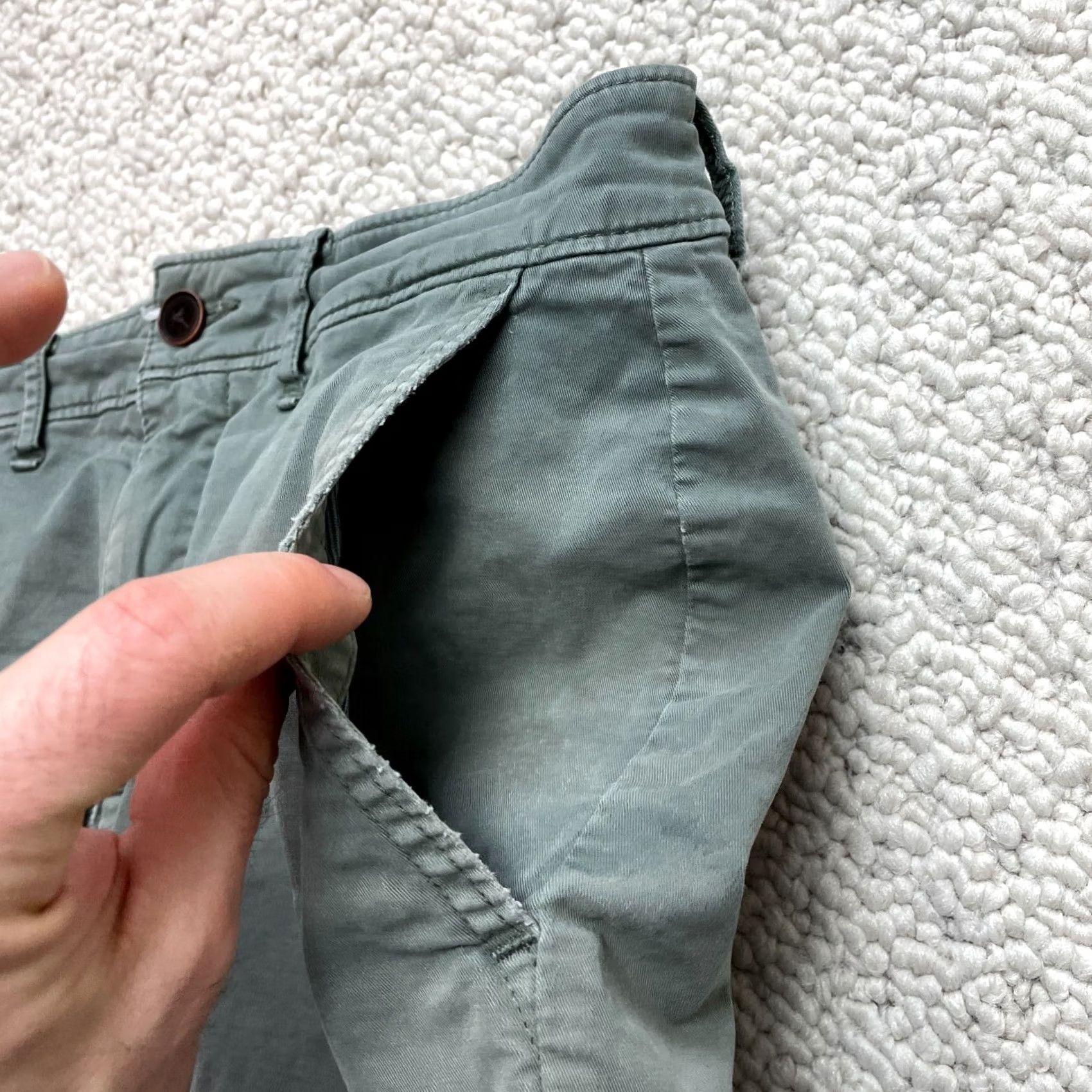 Abercrombie & Fitch Abercrombie & Fitch Chino Shorts Mens 28 Green Cotton Straight Pockets 8" Insm Size US 28 / EU 44 - 7 Thumbnail