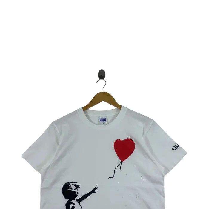 Vintage BANKSY BALLOON GIRL Masatoshi Kumagai Artwork Tee Shirt Size US M / EU 48-50 / 2 - 2 Thumbnail