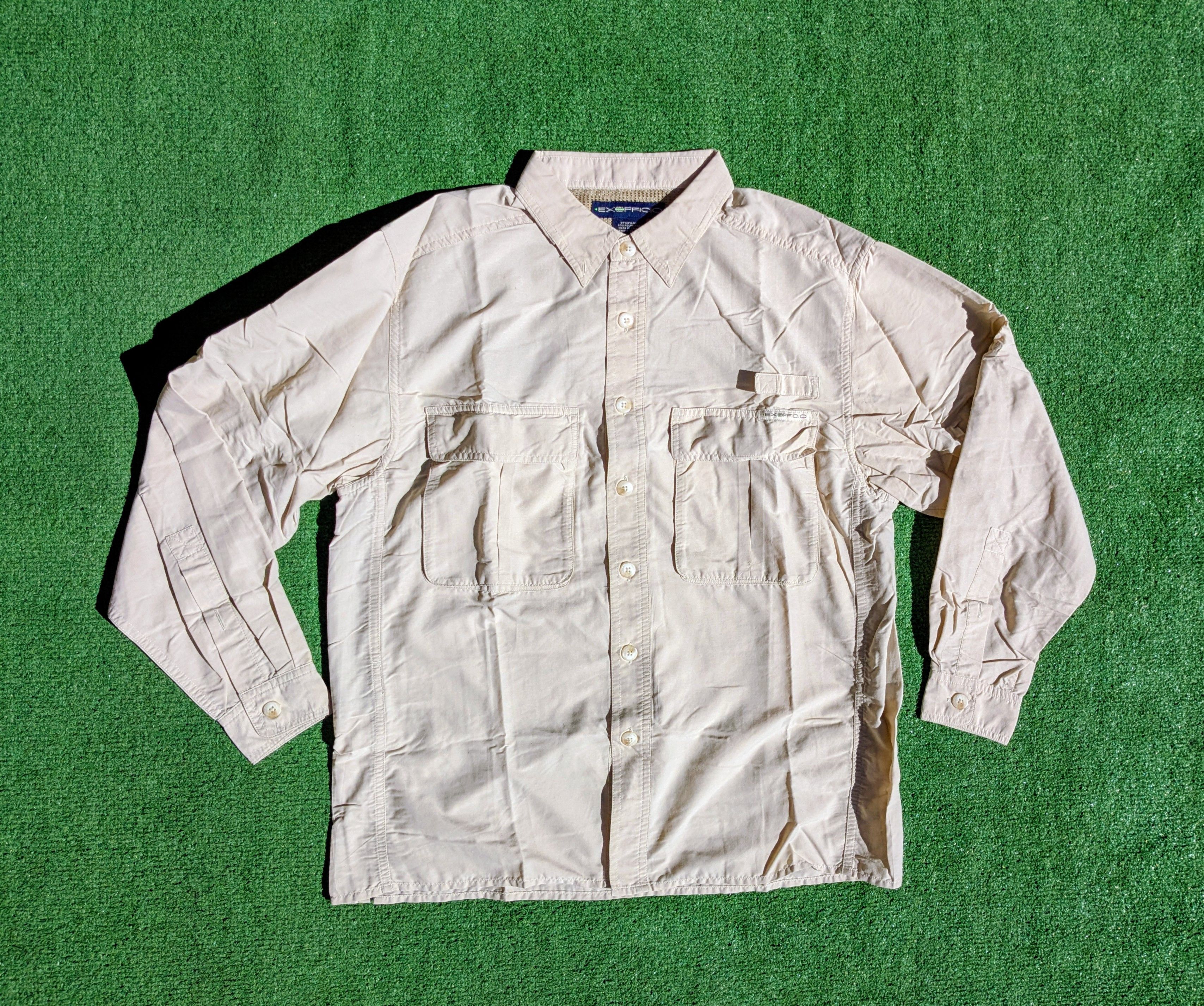 Other EXOFFICIO Fishing Khaki Long Sleeve Roll Tab Button Shirt Size US S / EU 44-46 / 1 - 5 Thumbnail