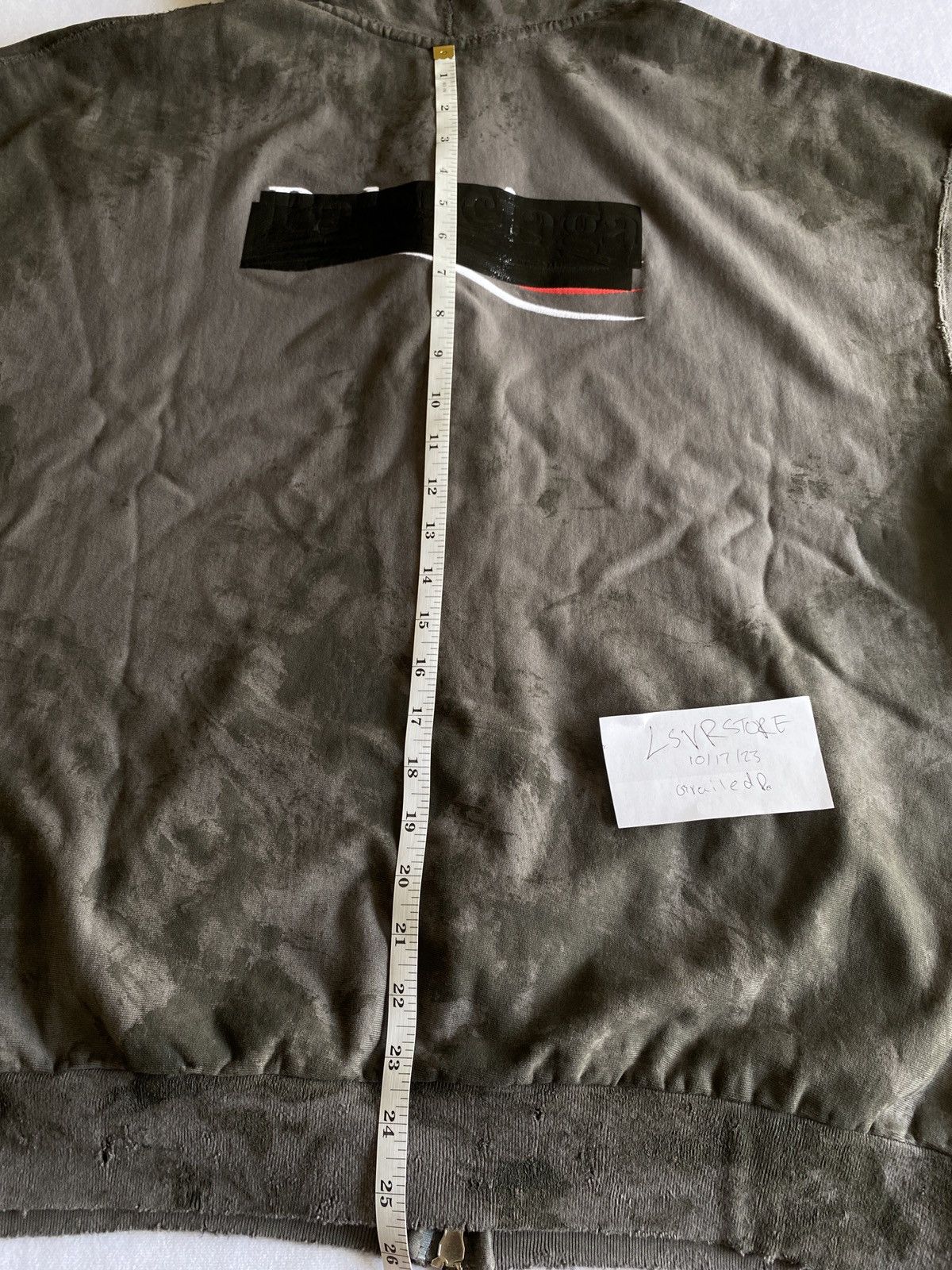 Balenciaga BALENCIAGA Destroyed Mud Gaffer Zip Hoodie Grey Medium Size US M / EU 48-50 / 2 - 18 Thumbnail