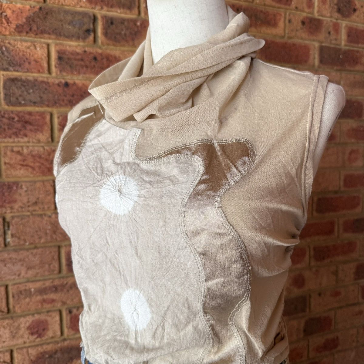 Japanese Brand × Vintage Vintage Eiko Kondo beige sleeveless top Size M / US 6-8 / IT 42-44 - 2 Thumbnail