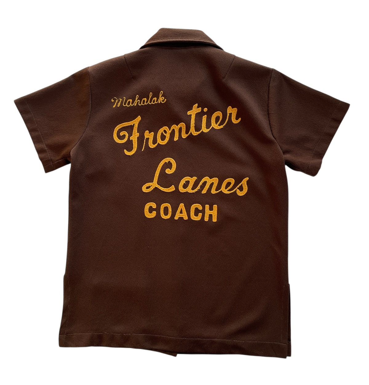 Vintage 70s Hilton Bowling Shirt "Mahalak Frontier Lanes Coach" Size S / US 4 / IT 40 - 2 Thumbnail