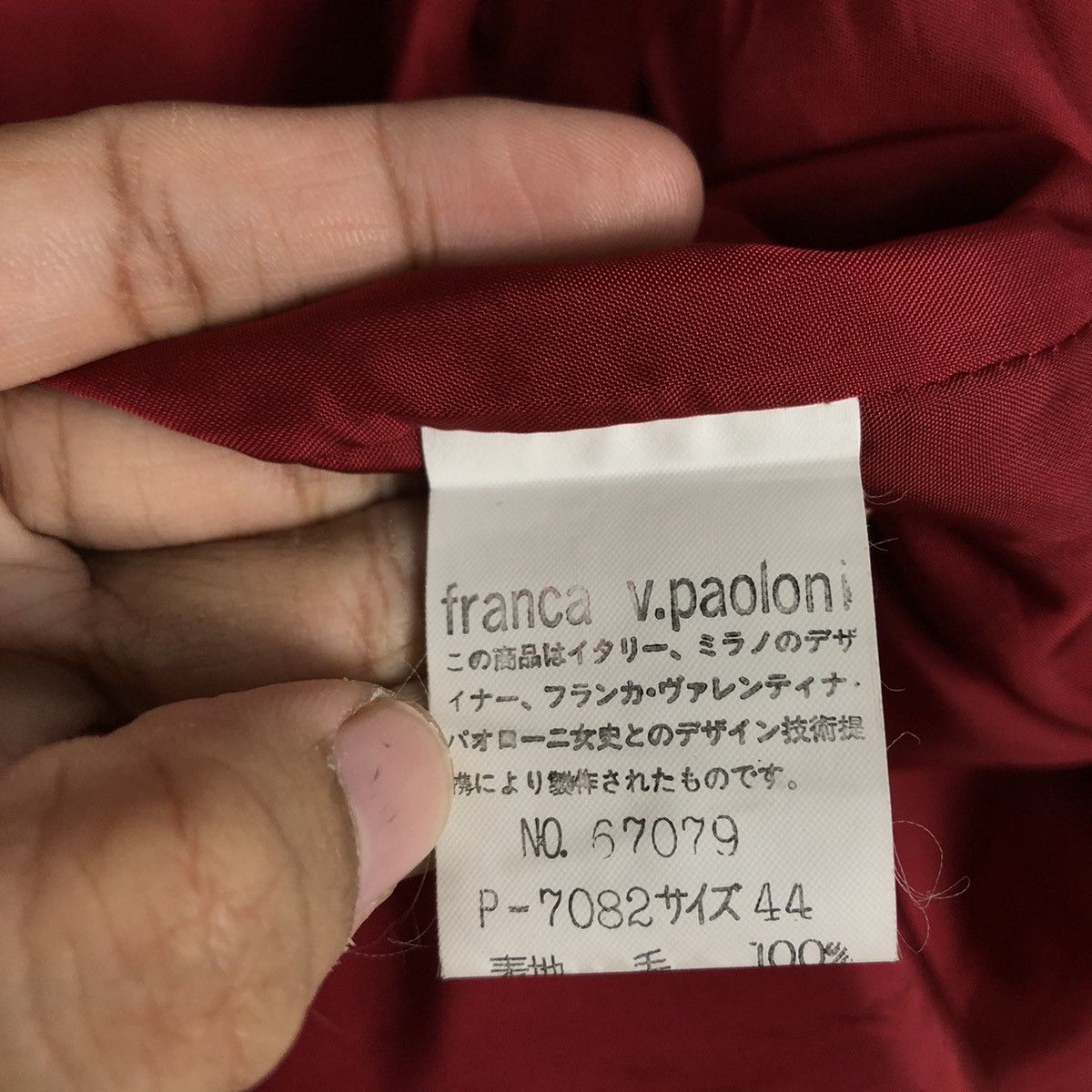 Designer × Japanese Brand × Vintage 📌Vintage Wool Button Jacket Franca V. Paoloni Milano Italy Size US M / EU 48-50 / 2 - 19 Thumbnail