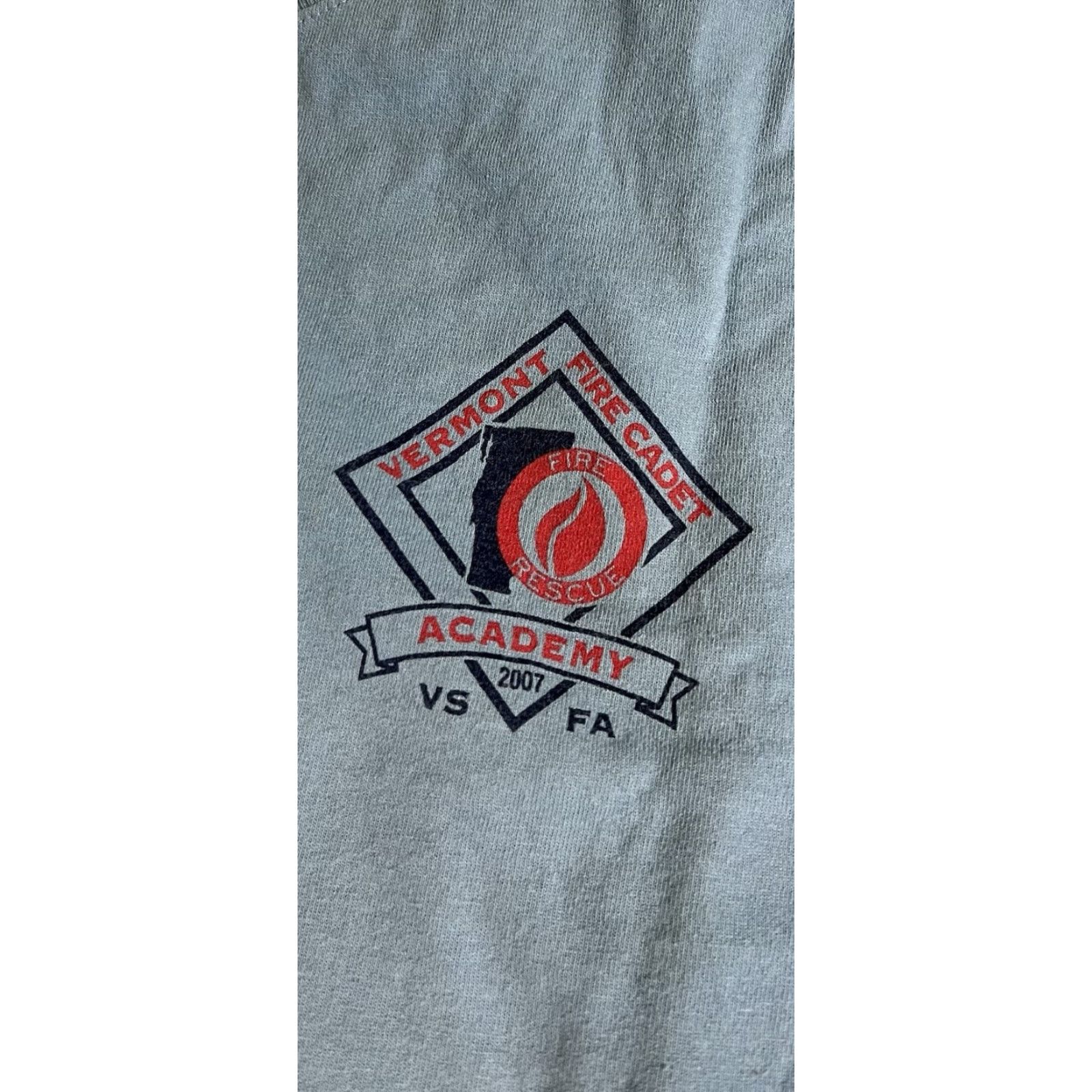 Port & Company VINTAGE Port & Company 2XL Blue T-Shirt Fire Cadet Academy Police Humor Shirt Mens Crew Neck 2007 Vermont Fire Theme Size US XXL / EU 58 / 5 - 3 Thumbnail