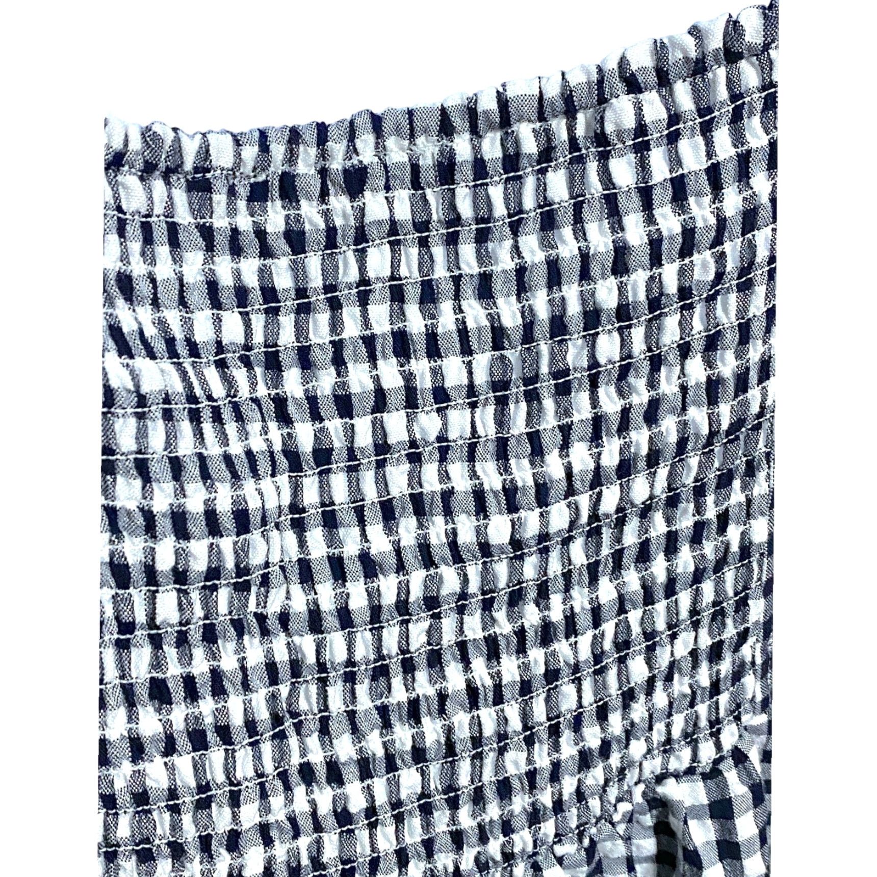 Loft LOFT Gingham Check Blue Cowl Neck Mini Dress 10 Casual Coastal Nautical Sleeveless A-Line Women's Size L / US 10 / IT 46 - 5 Thumbnail