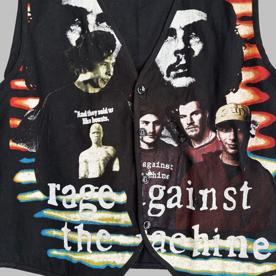 Band Tees Rage Against The Machine 1990 90s Vintage Band Tour Vest Size US L / EU 52-54 / 3 - 3 Thumbnail
