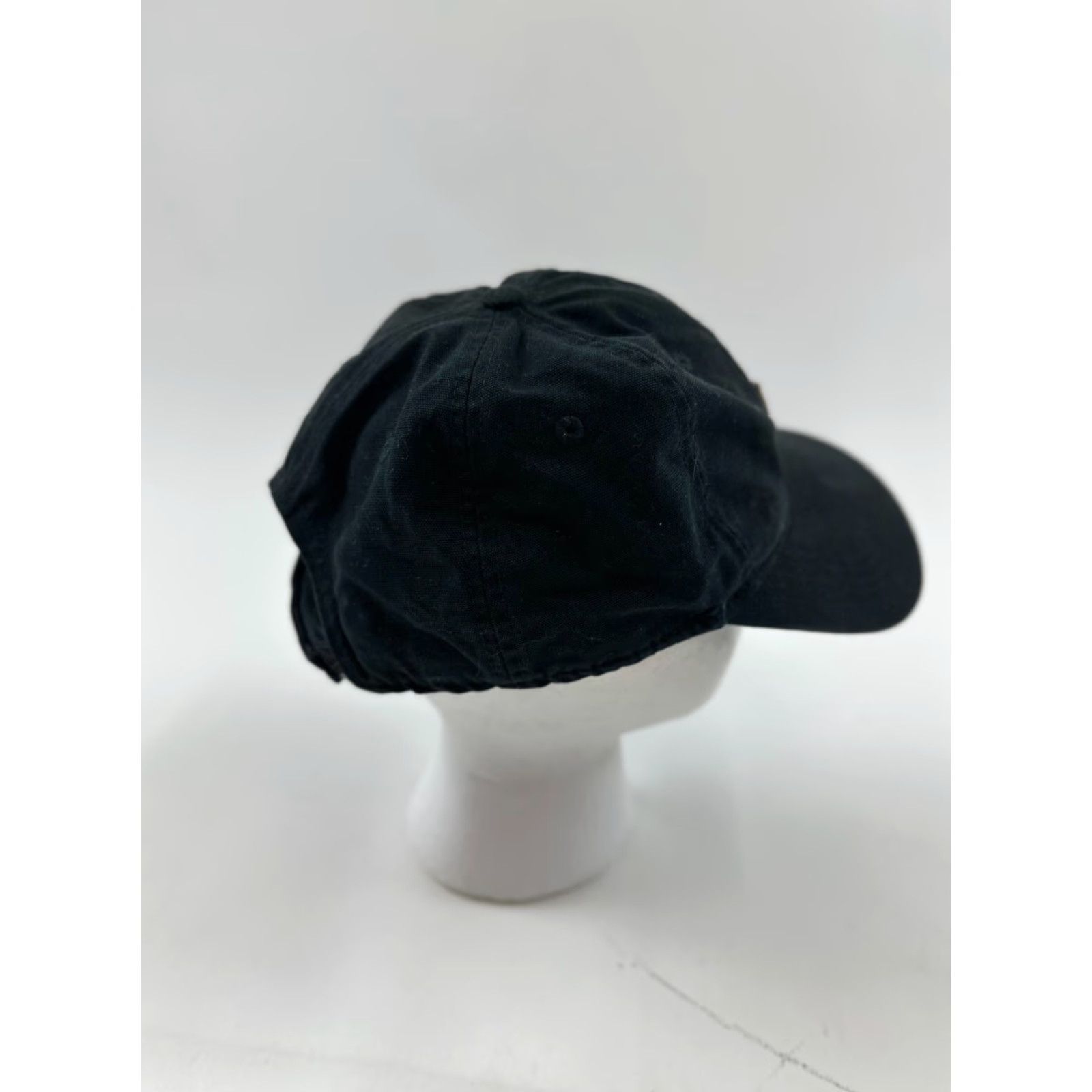 Carhartt Carhartt Mens Hat OS Black Patch Logo Adjustable Strapback AH0289 Workwear Cap Baseball Cap Outdoor Canvas 100% Cotton Lightweight Size ONE SIZE - 4 Thumbnail