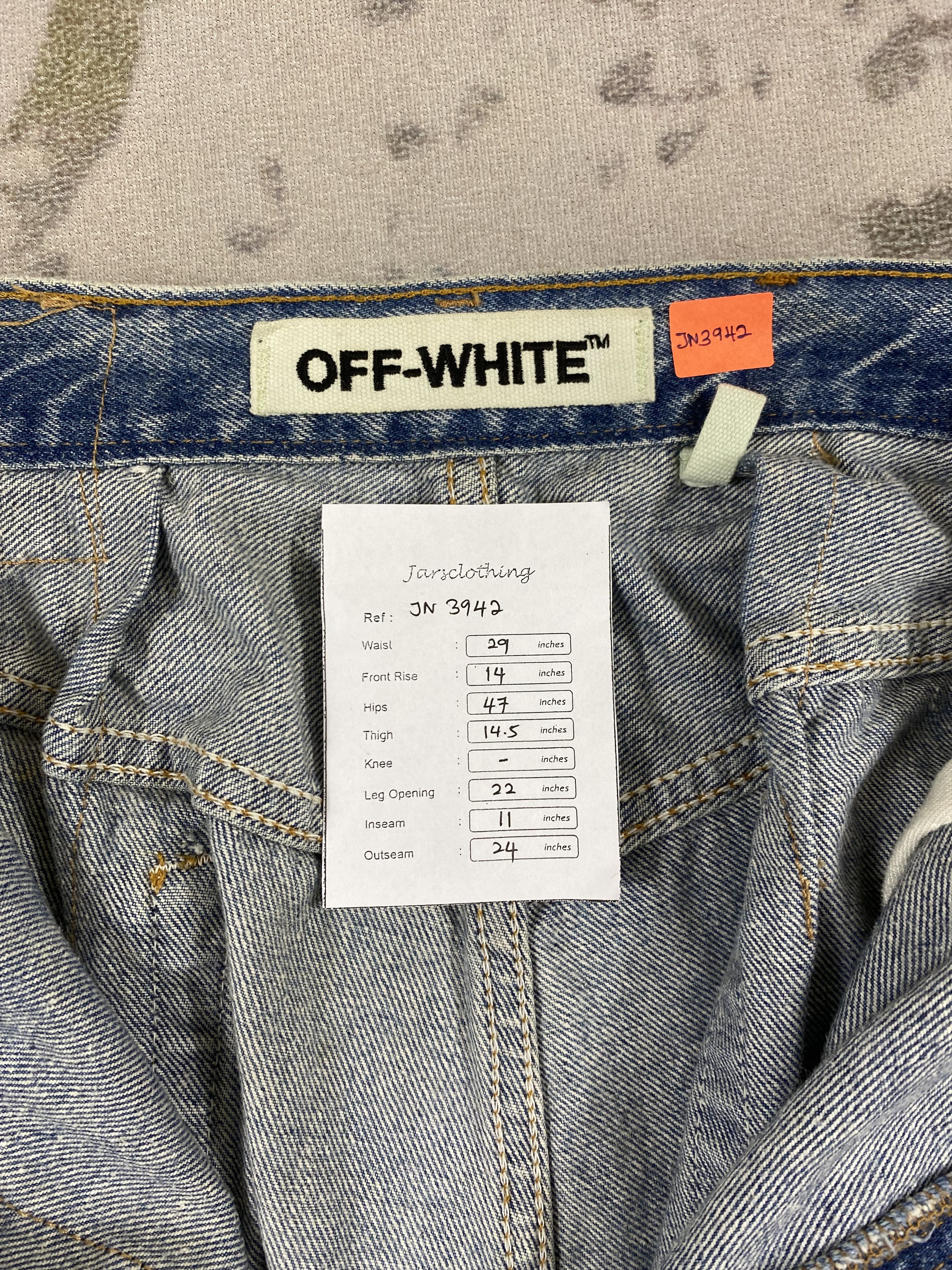 Levi's × Off-White × Virgil Abloh Distressed Blue Vintage Levi's 501 x Off White 29x24-JN3942 Size US 29 - 8 Thumbnail