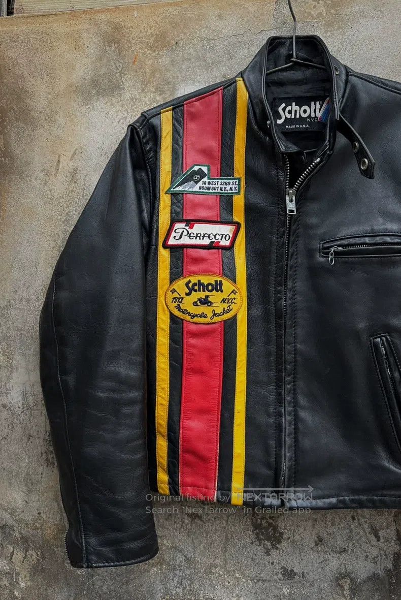 Schott Schott Vintage motorcycle leather jacket Size US XXS / EU 40 - 2 Thumbnail