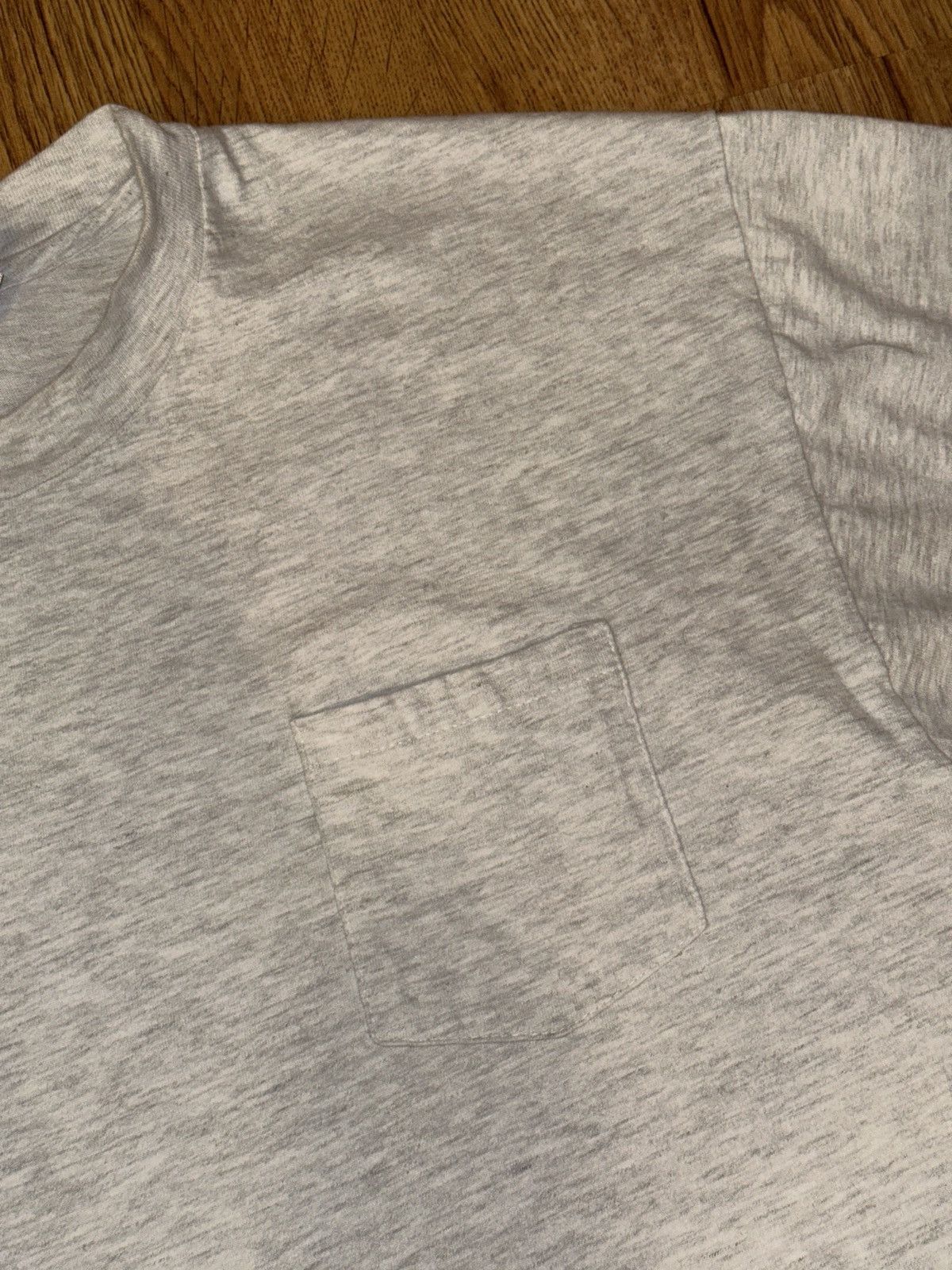 Vintage Single Stitch Vtg HANES Heather Gray Blank Pocket Tee XL Size US XL / EU 56 / 4 - 2 Thumbnail