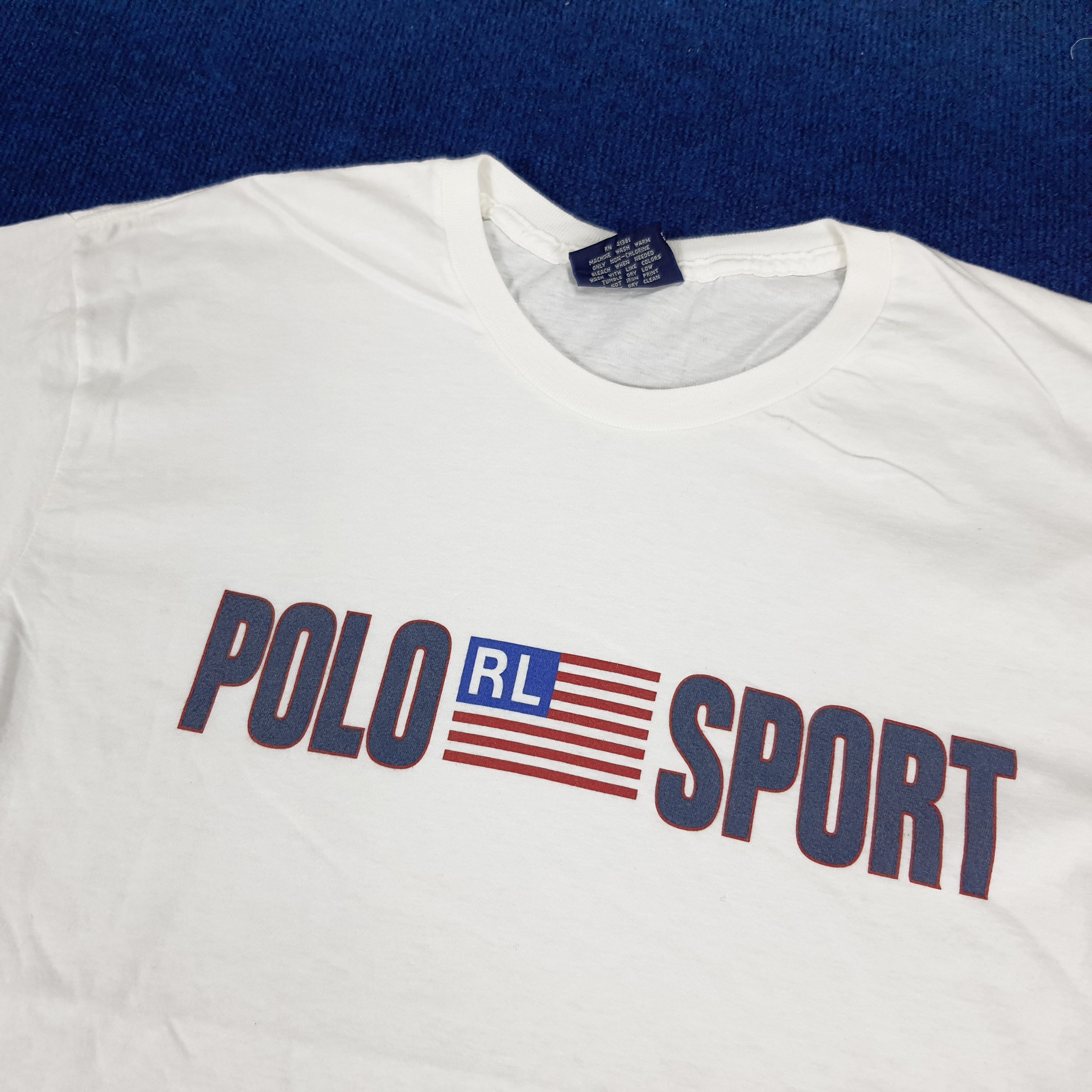 Polo Ralph Lauren Vintage POLO Sports Ralph Lauren America Flag T-shirt Size US L / EU 52-54 / 3 - 2 Thumbnail