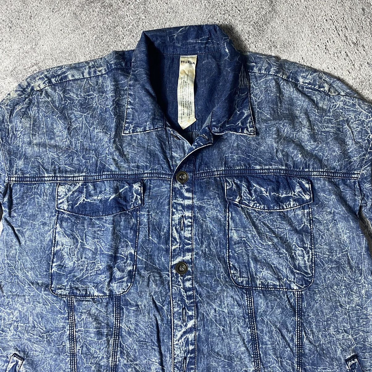 Bleach × Japanese Brand × Vintage Vintage Western Denim Button Up Murua Acid Wash Size US L / EU 52-54 / 3 - 2 Thumbnail