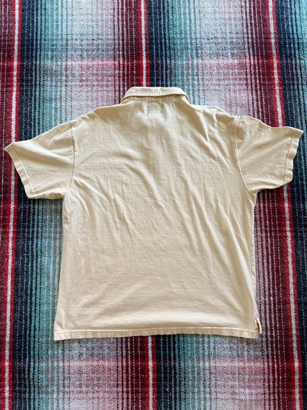 Vintage Vintage Earth Wares Adventure Apparel Pale Yellow Polo Shirt Size US L / EU 52-54 / 3 - 3 Thumbnail