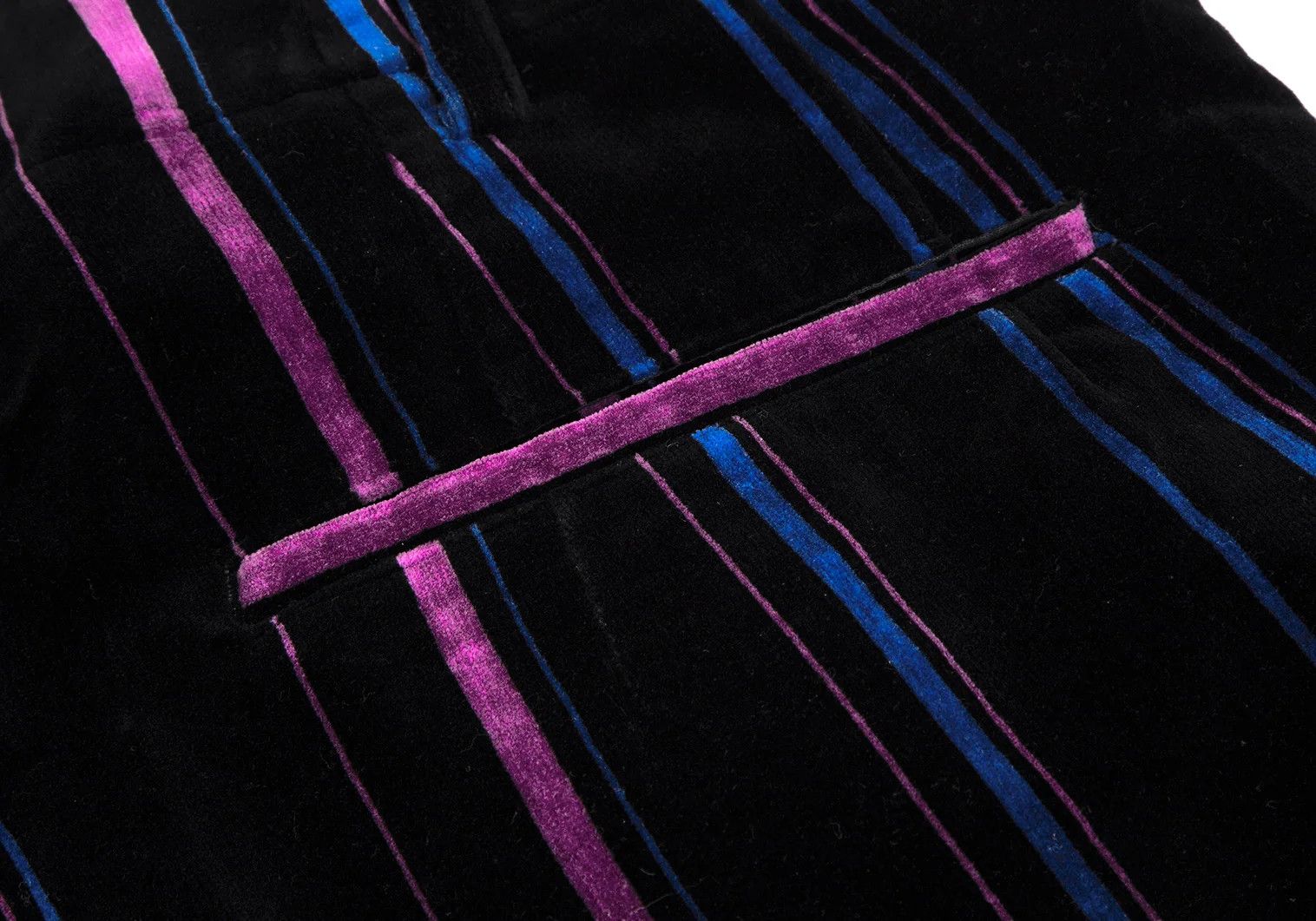 Yohji Yamamoto Yohji Yamamoto Velvet Multi-Stripe Tapered Pants Size US 30 / EU 46 - 16 Thumbnail