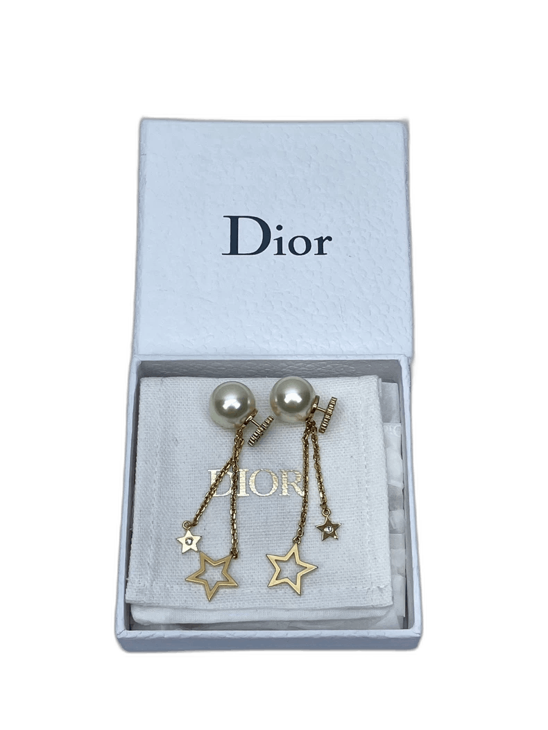Dior Pearl Star Earrings