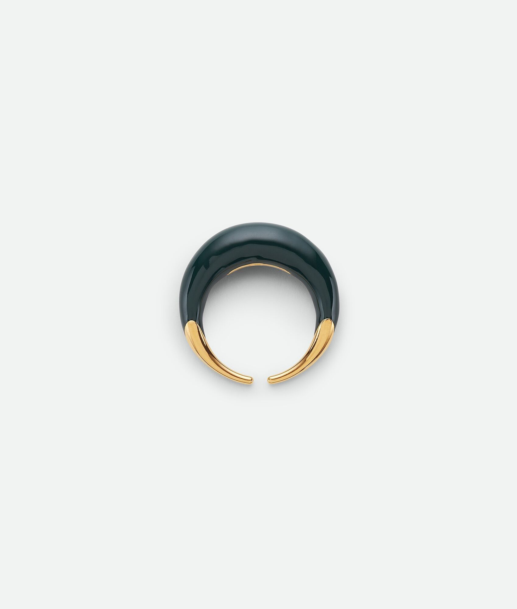 Bottega Veneta o1n1vont0425 Size: 15 / Spine Ring in Dark Green Size ONE SIZE - 3 Thumbnail