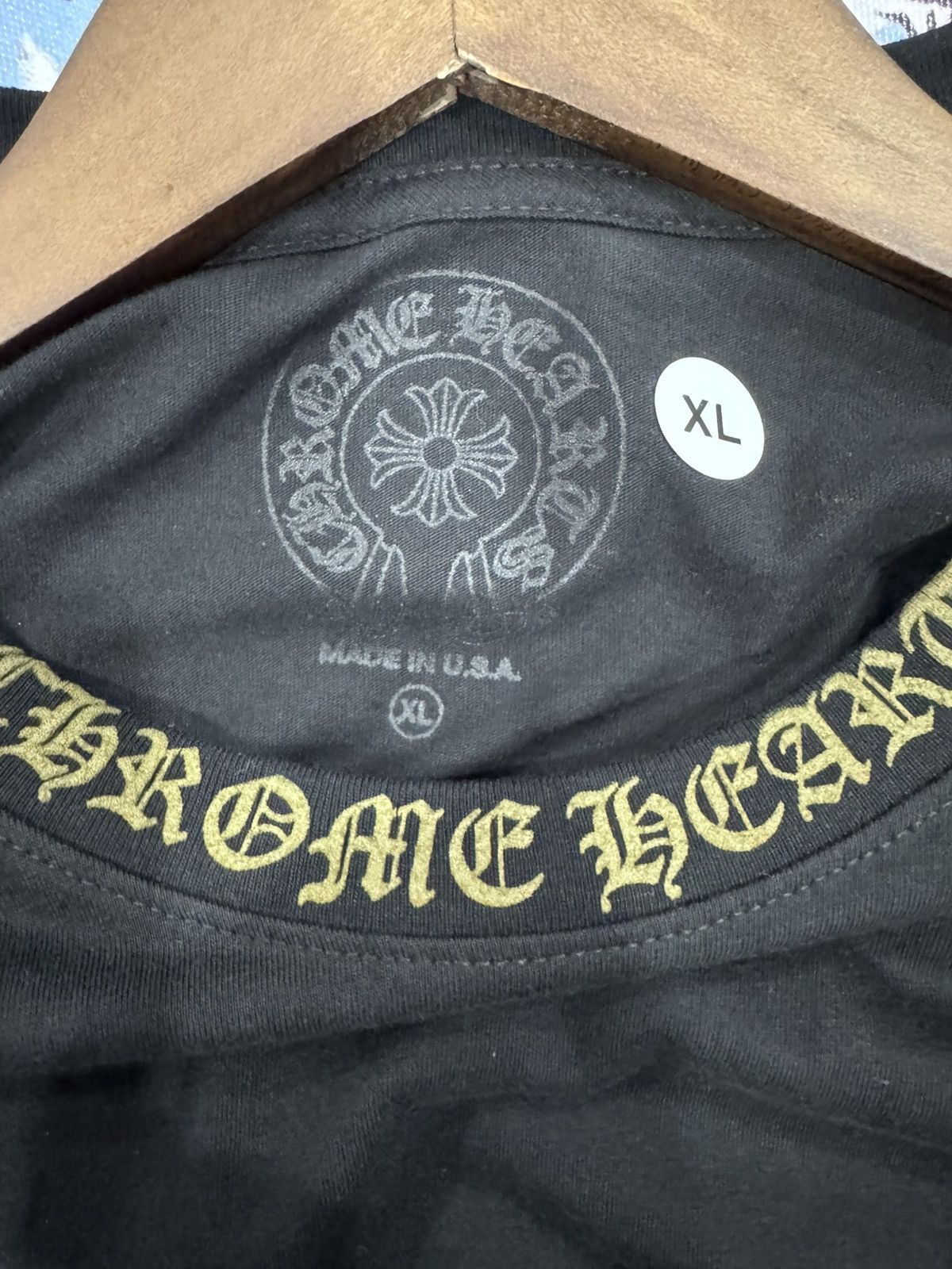 Chrome Hearts CHROME HEARTS LONG SLEEVE NECK CH SCRIPT ARMY GREEN/ BLACK Size US XL / EU 56 / 4 - 7 Thumbnail