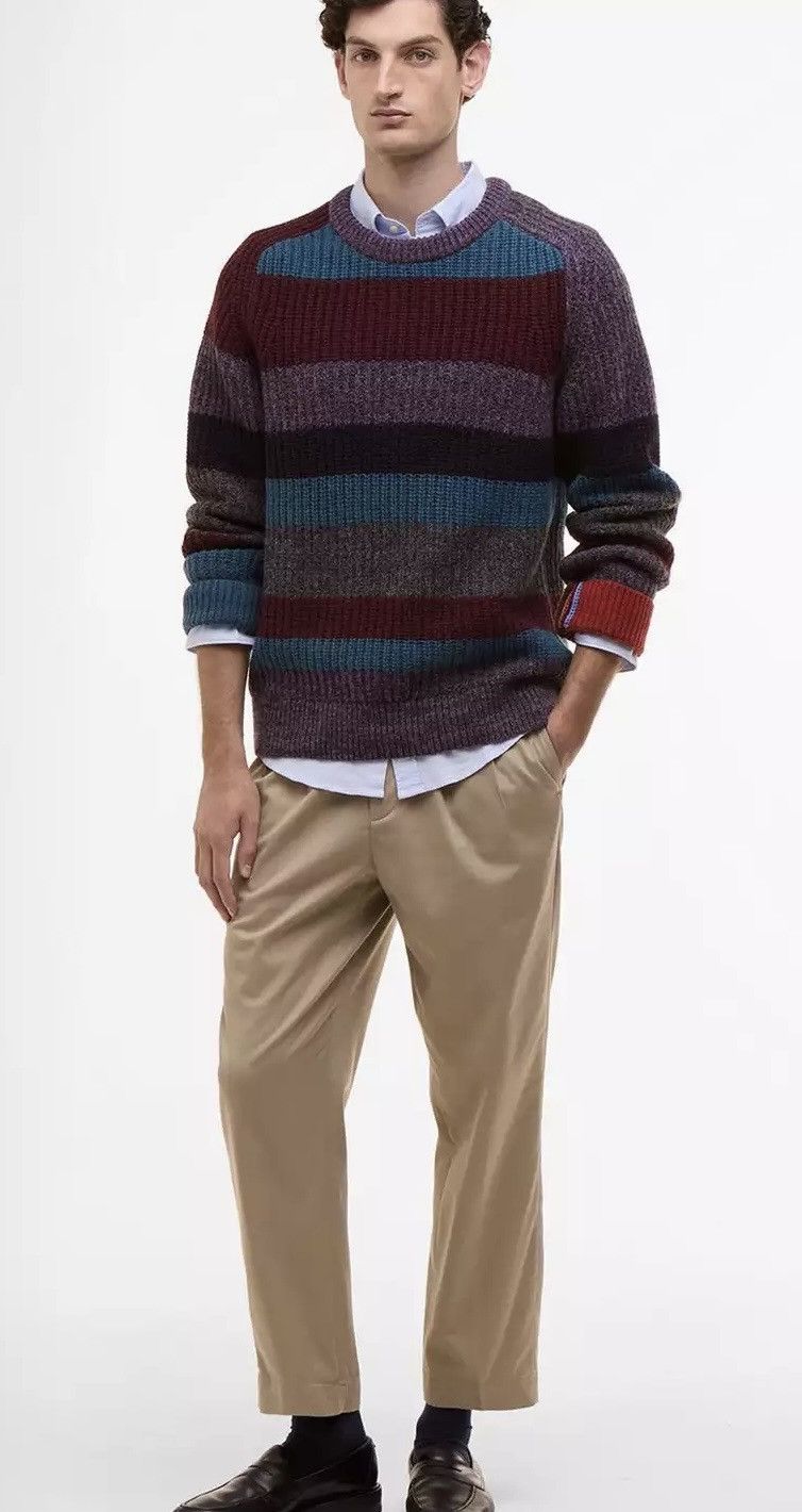 Barbour × Paul Smith Red Ear NWT Barbour x Paul Smith Striped Crew Neck Jumper SOLD OUT Size US S / EU 44-46 / 1 - 4 Thumbnail