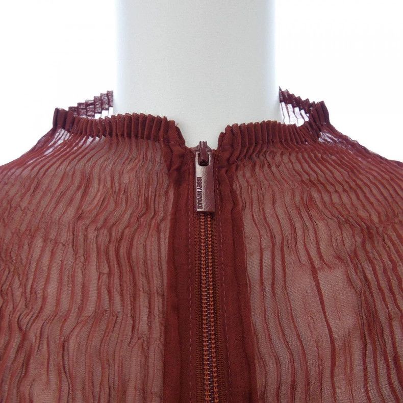 Issey Miyake Issey Miyake See-through dark red wicker zipper cardigan Size M / US 6-8 / IT 42-44 - 3 Thumbnail