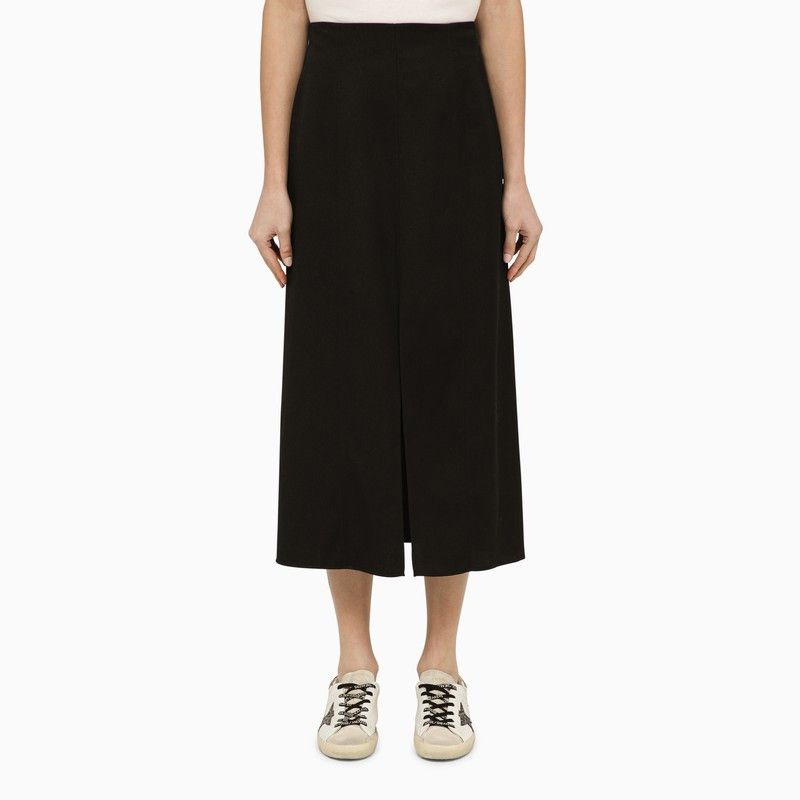 image of Golden Goose Black Wool Midi Skirt, Women's (Size 26)