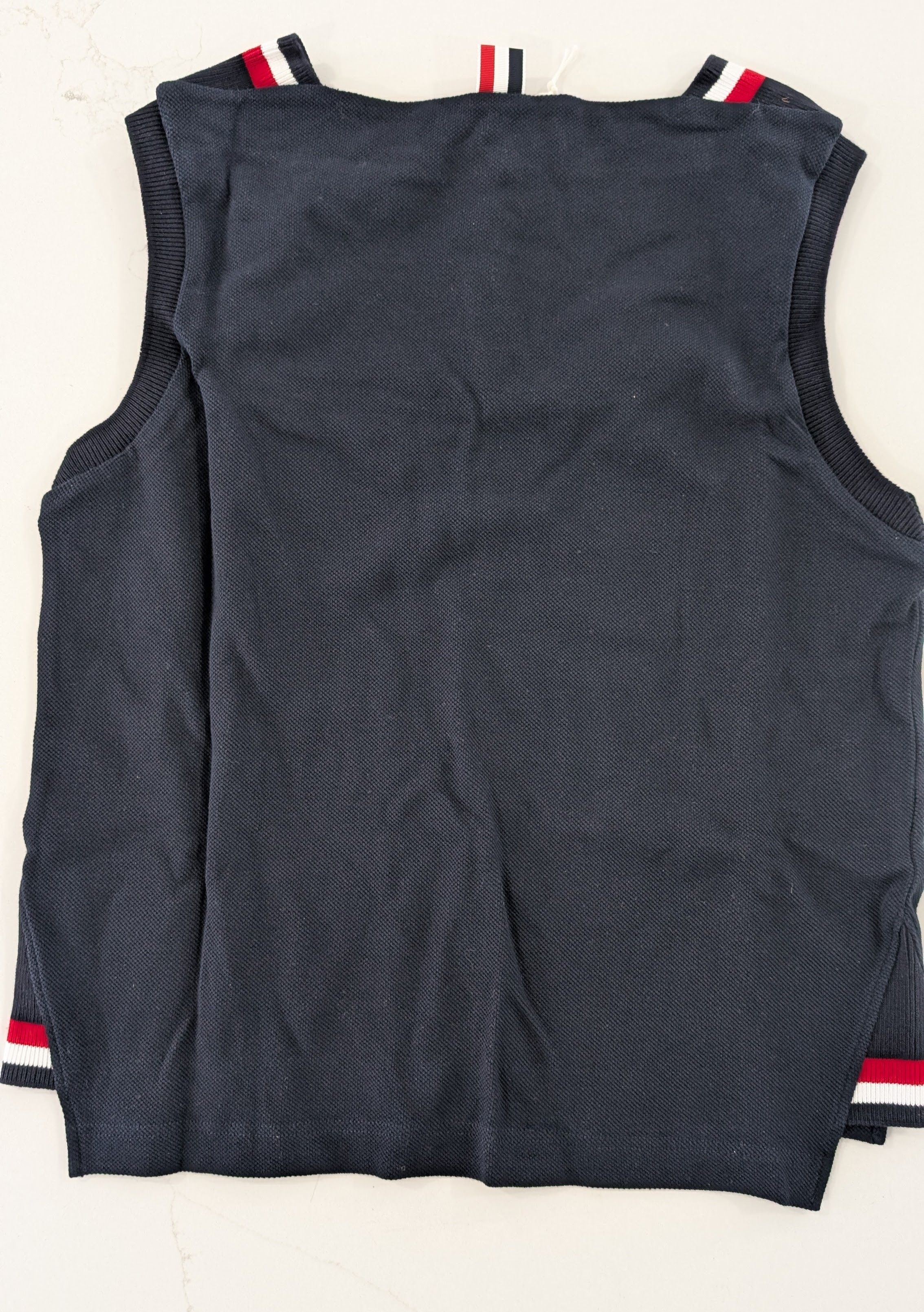 Thom Browne THOM BROWNE New York Boat Neck Top Navy Piqué Size M / US 6-8 / IT 42-44 - 3 Thumbnail