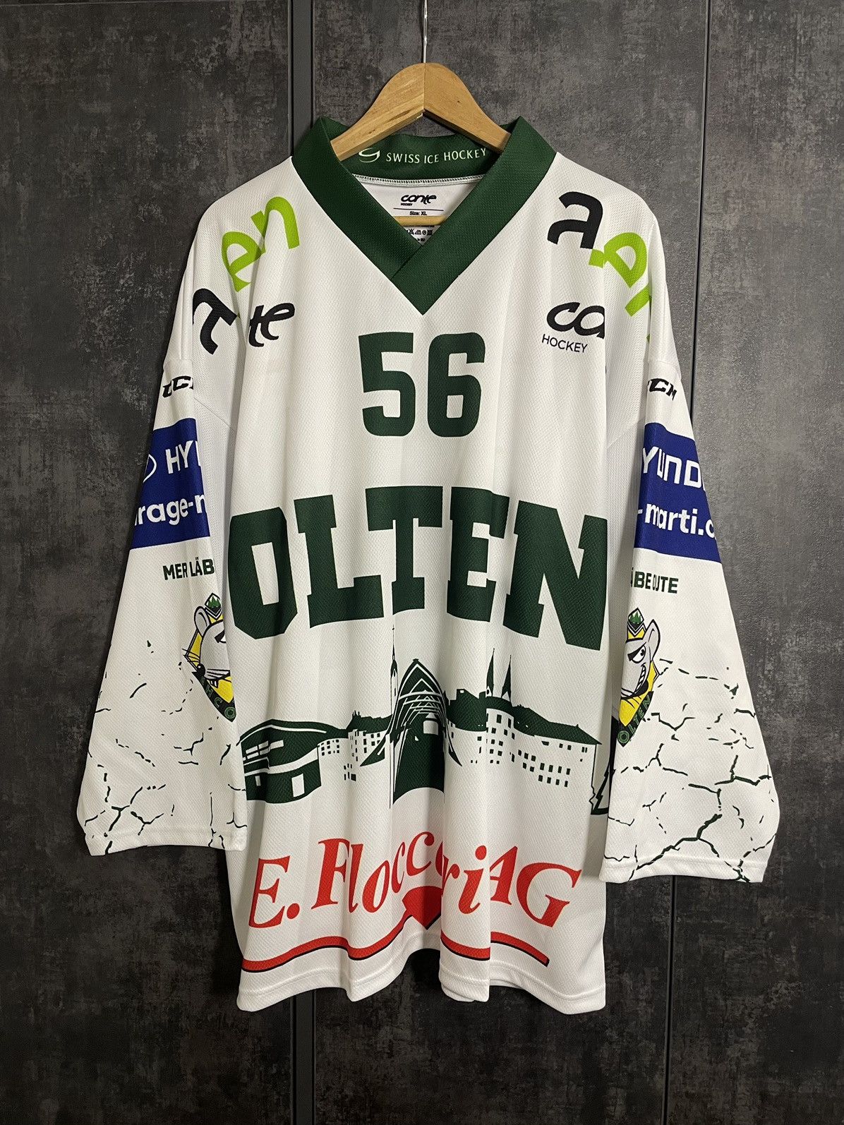 Crazy EHC Olten CCM Matchworn Player Hockey Jersey Supreme