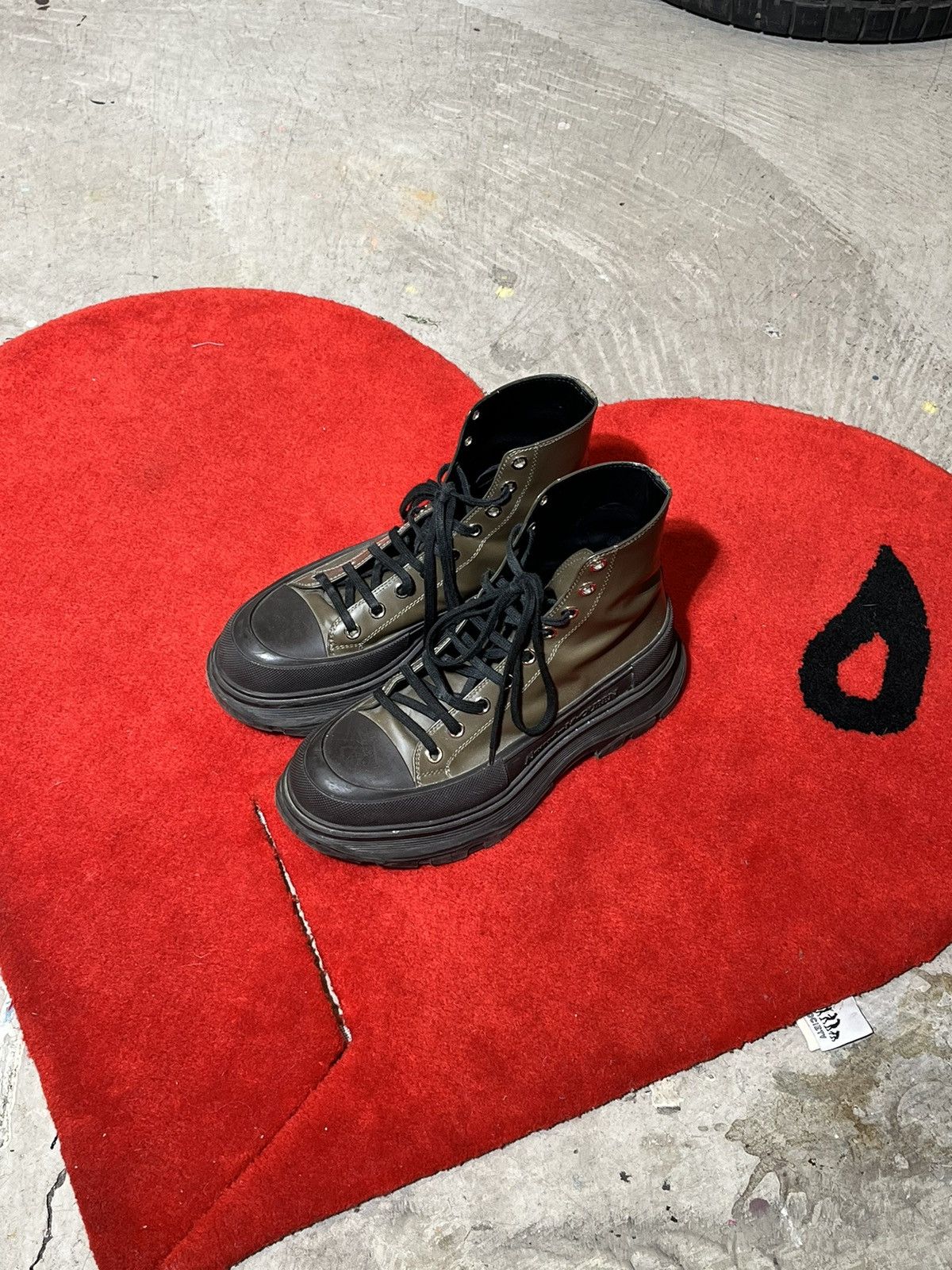 Alexander McQueen Alexander McQueen Green Rubber Platform Sneaker Size US 10 / EU 43 - 3 Thumbnail