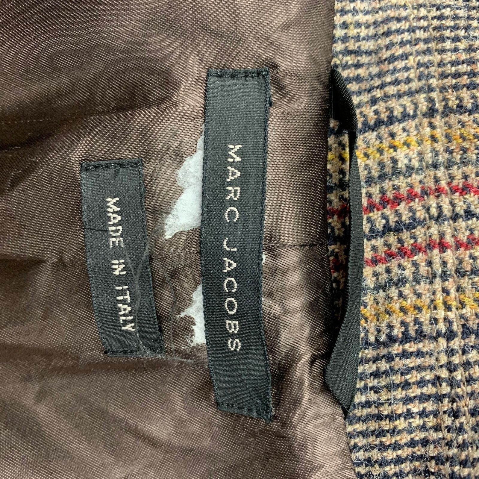 Marc Jacobs MARC JACOBS Size 38 Tan Plaid Wool Buttoned Coat Size US S / EU 44-46 / 1 - 9 Thumbnail
